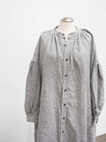 Namu Shop - Ichi Antiquites Linen Shirt Dress - SUMI Light