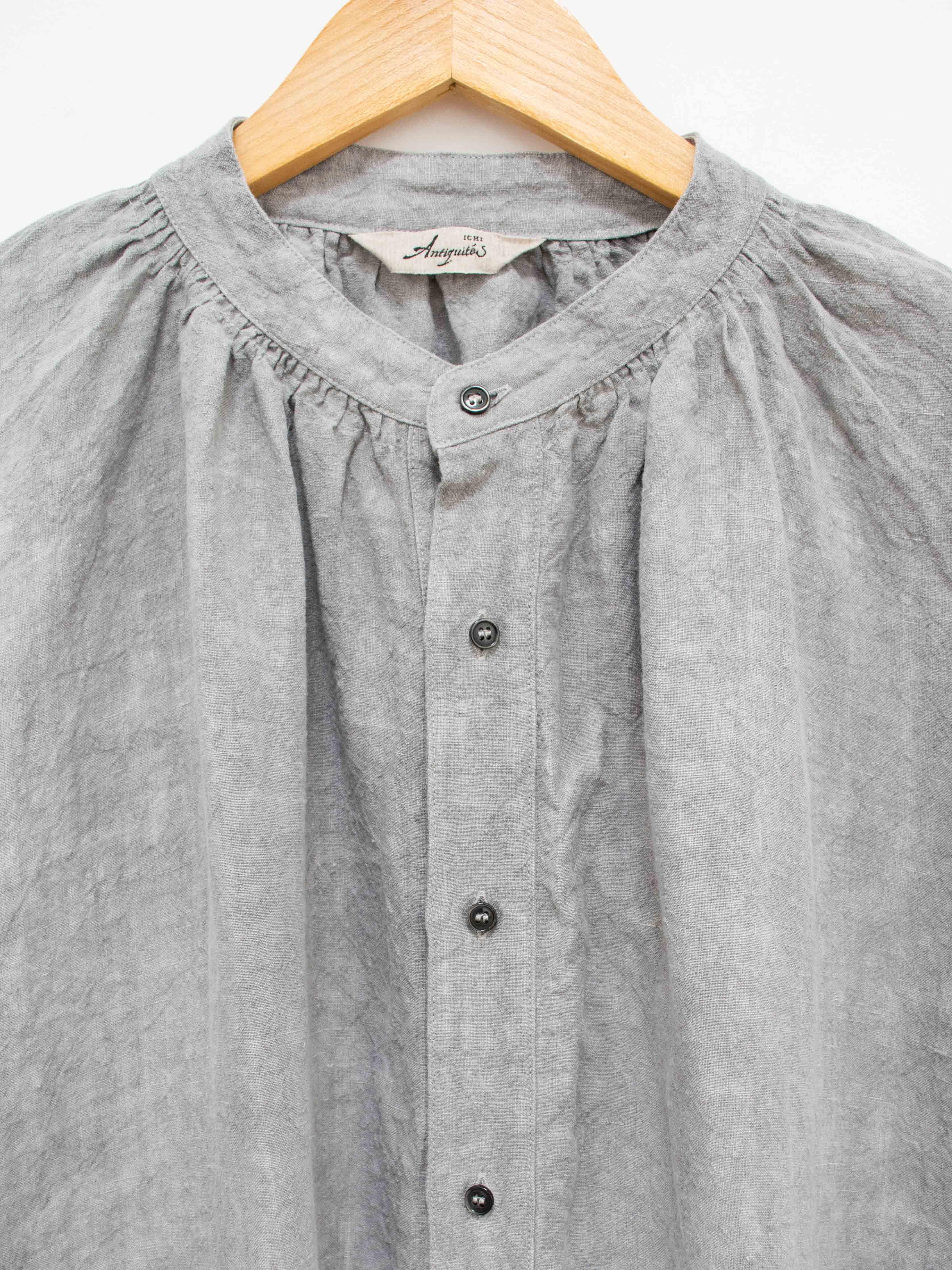 Namu Shop - Ichi Antiquites Linen Shirt Dress - SUMI Light