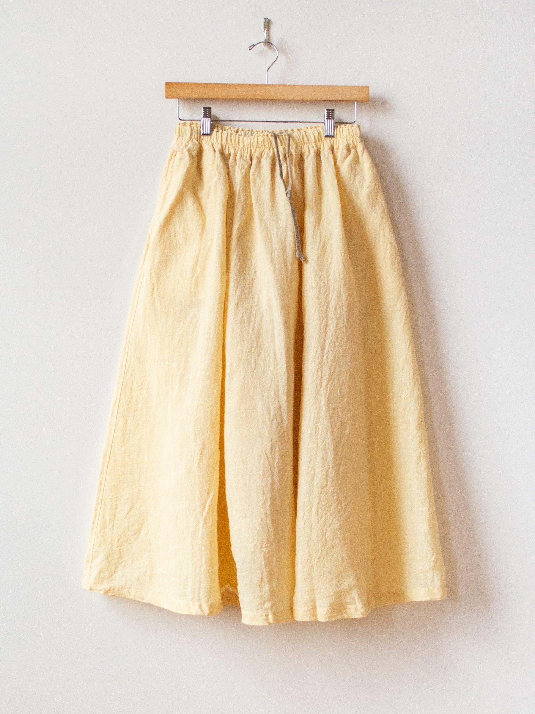 Namu Shop - Ichi Antiquites Linen Skirt - Yellow
