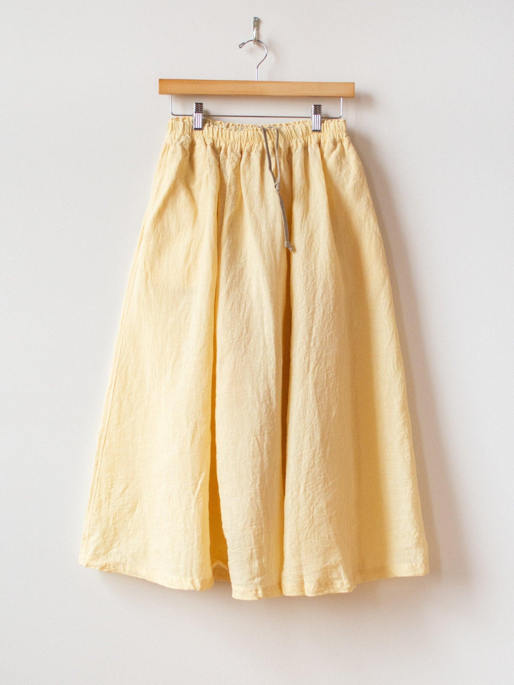 Namu Shop - Ichi Antiquites Linen Skirt - Yellow