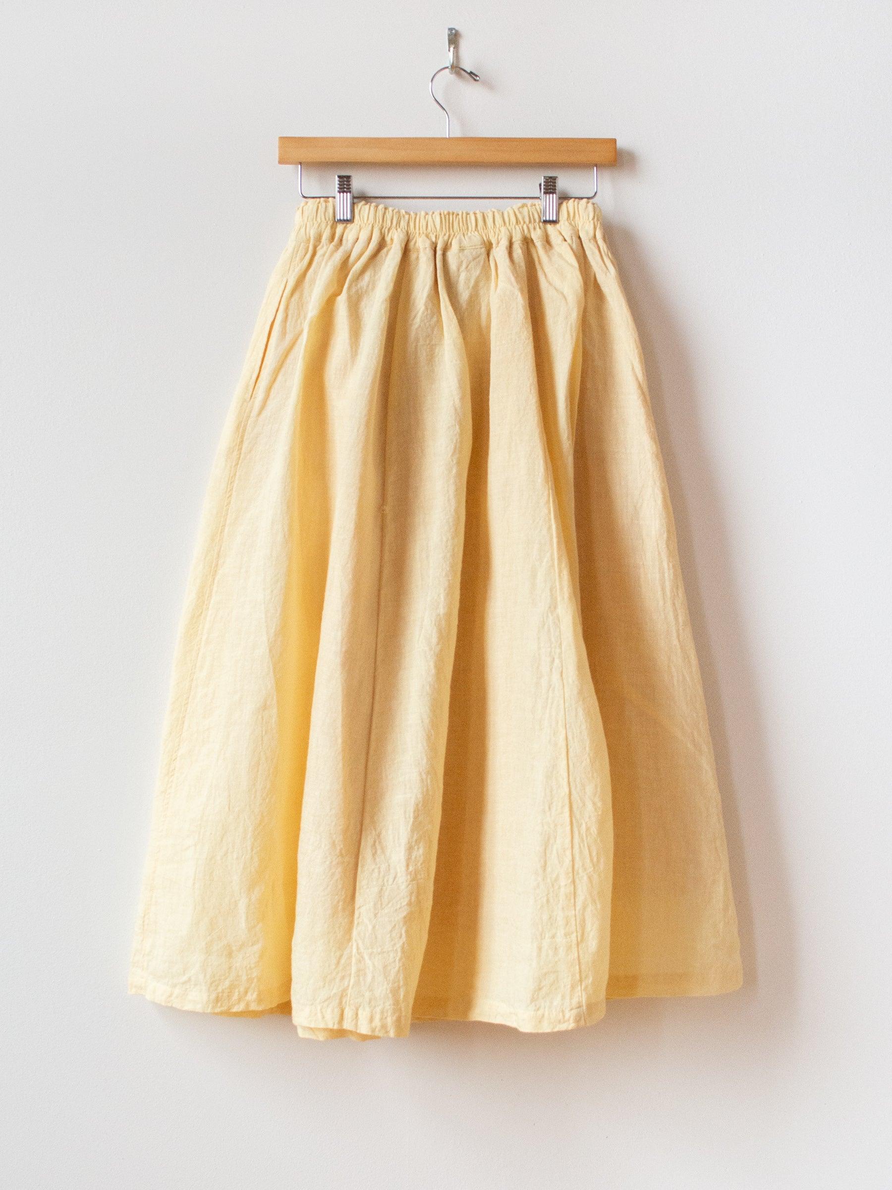 Namu Shop - Ichi Antiquites Linen Skirt - Yellow
