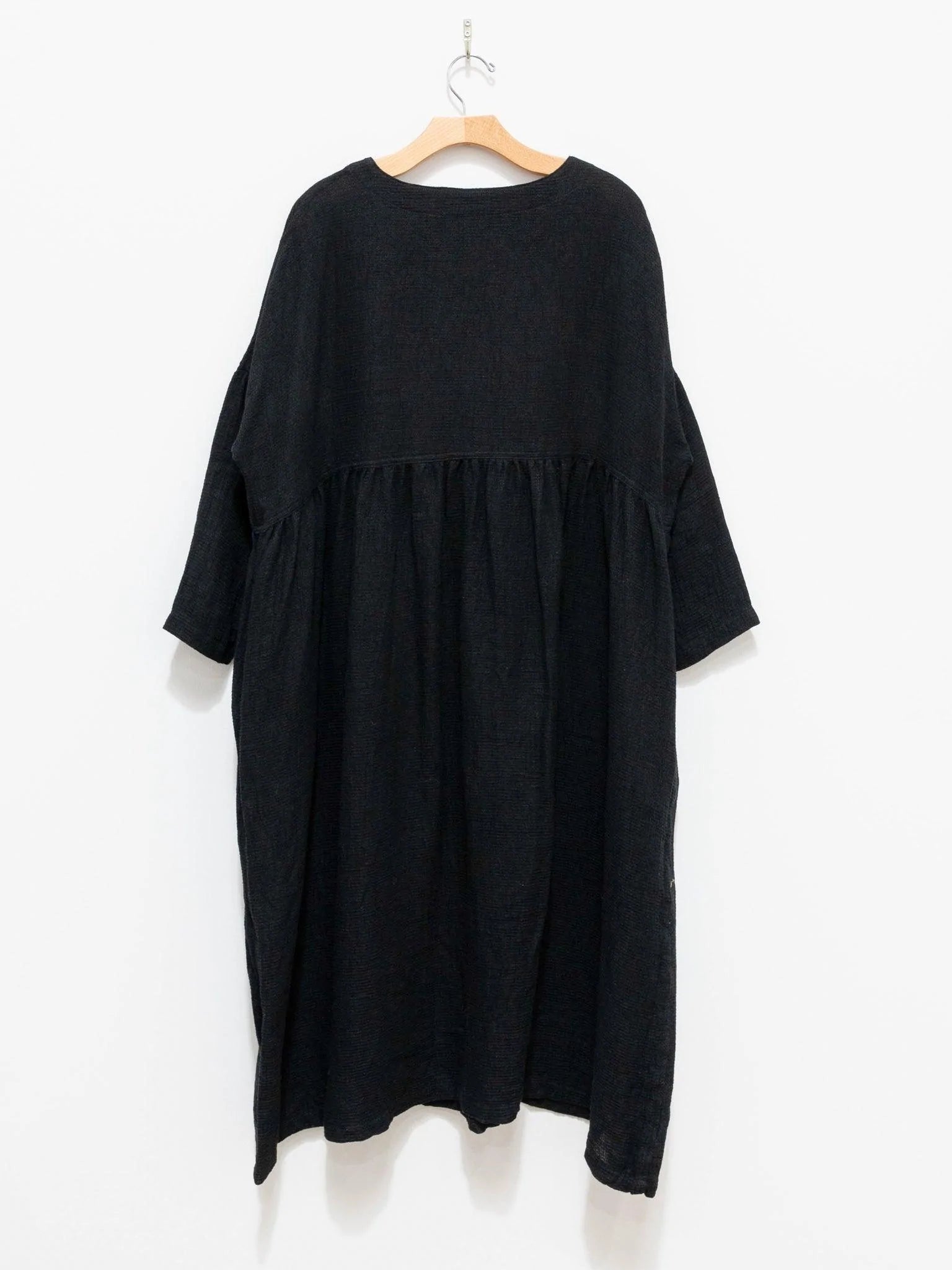 Namu Shop - Ichi Antiquites Linen Waffle Dress - Black