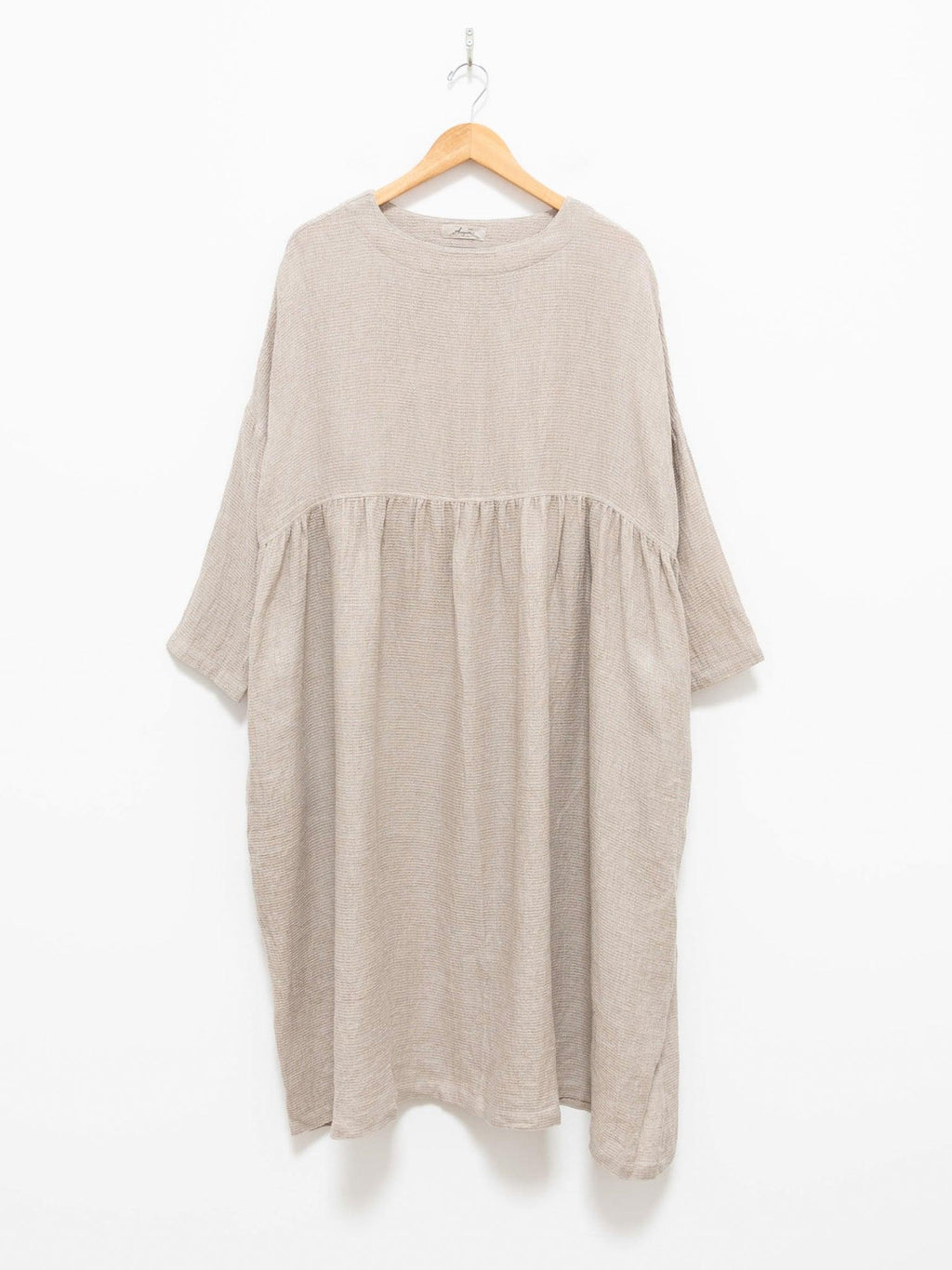 Namu Shop - Ichi Antiquites Linen Waffle Dress - Natural