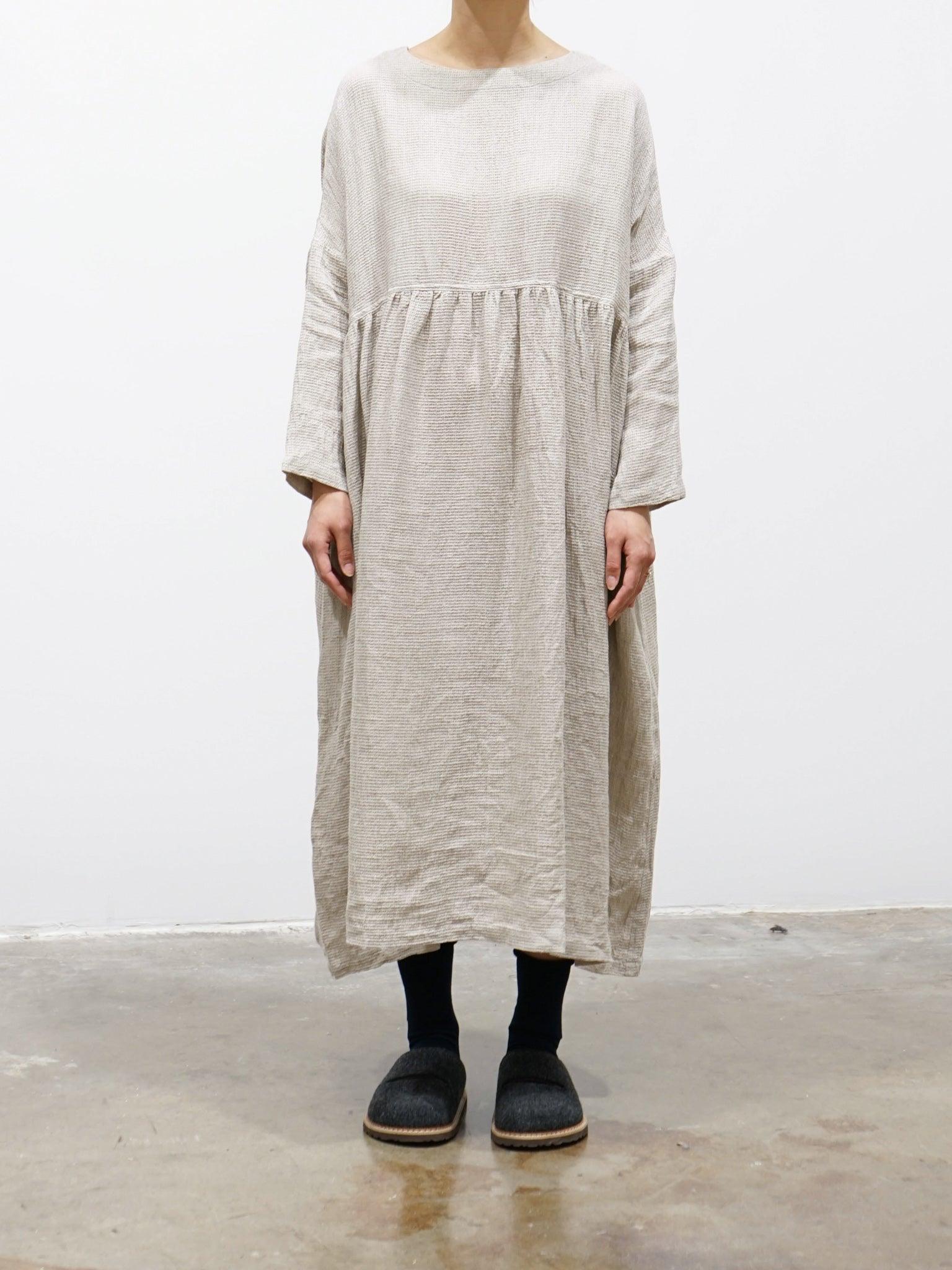 Namu Shop - Ichi Antiquites Linen Waffle Dress - Natural