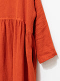 Namu Shop - Ichi Antiquites Linen Waffle Dress - Orange