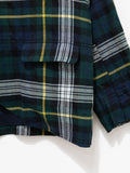 Namu Shop - Ichi Antiquites Linen Wool Tartan Jacket - Navy