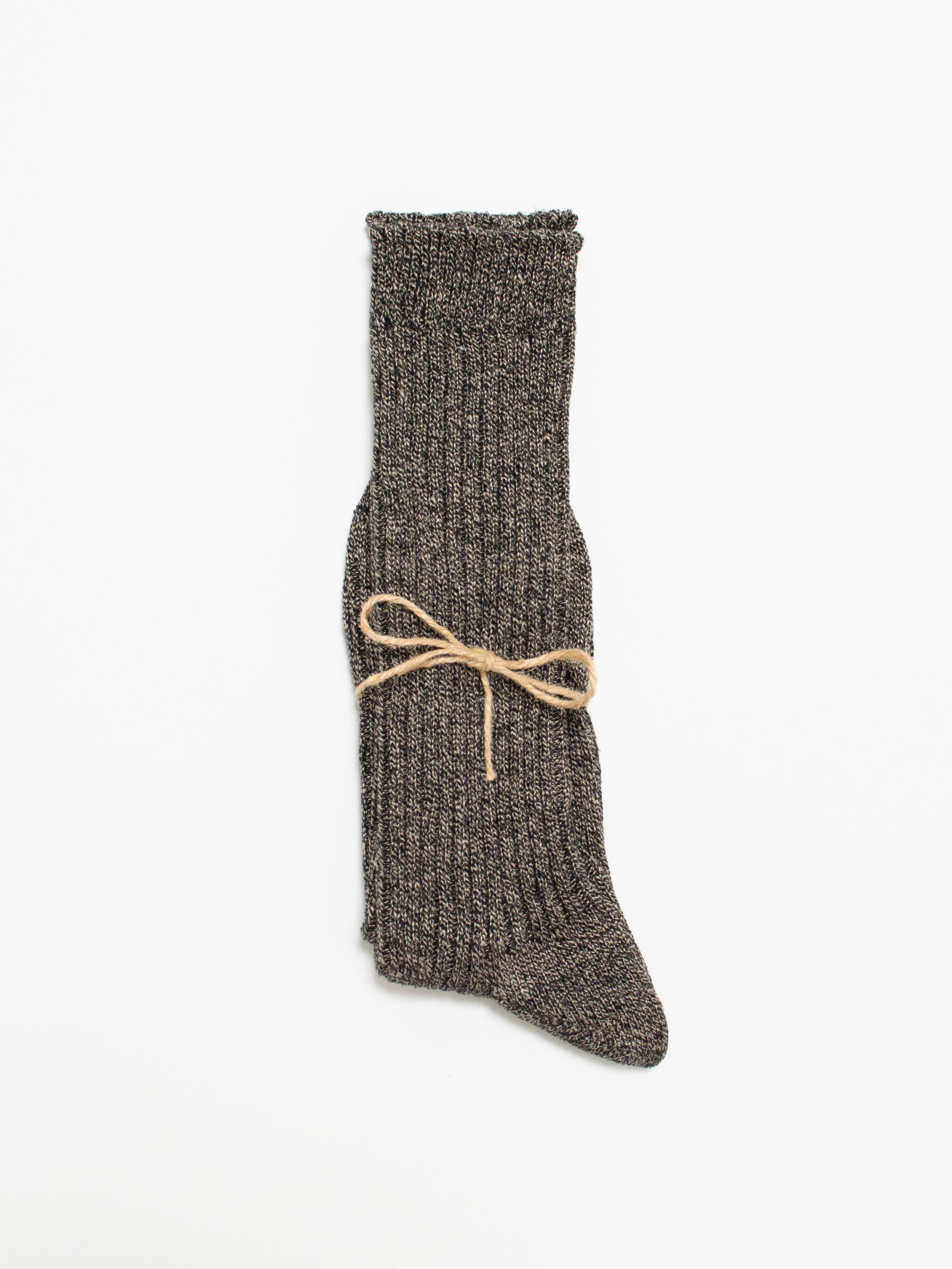 Namu Shop - Ichi Antiquites Mix Linen Socks - Natural, Gray, Black