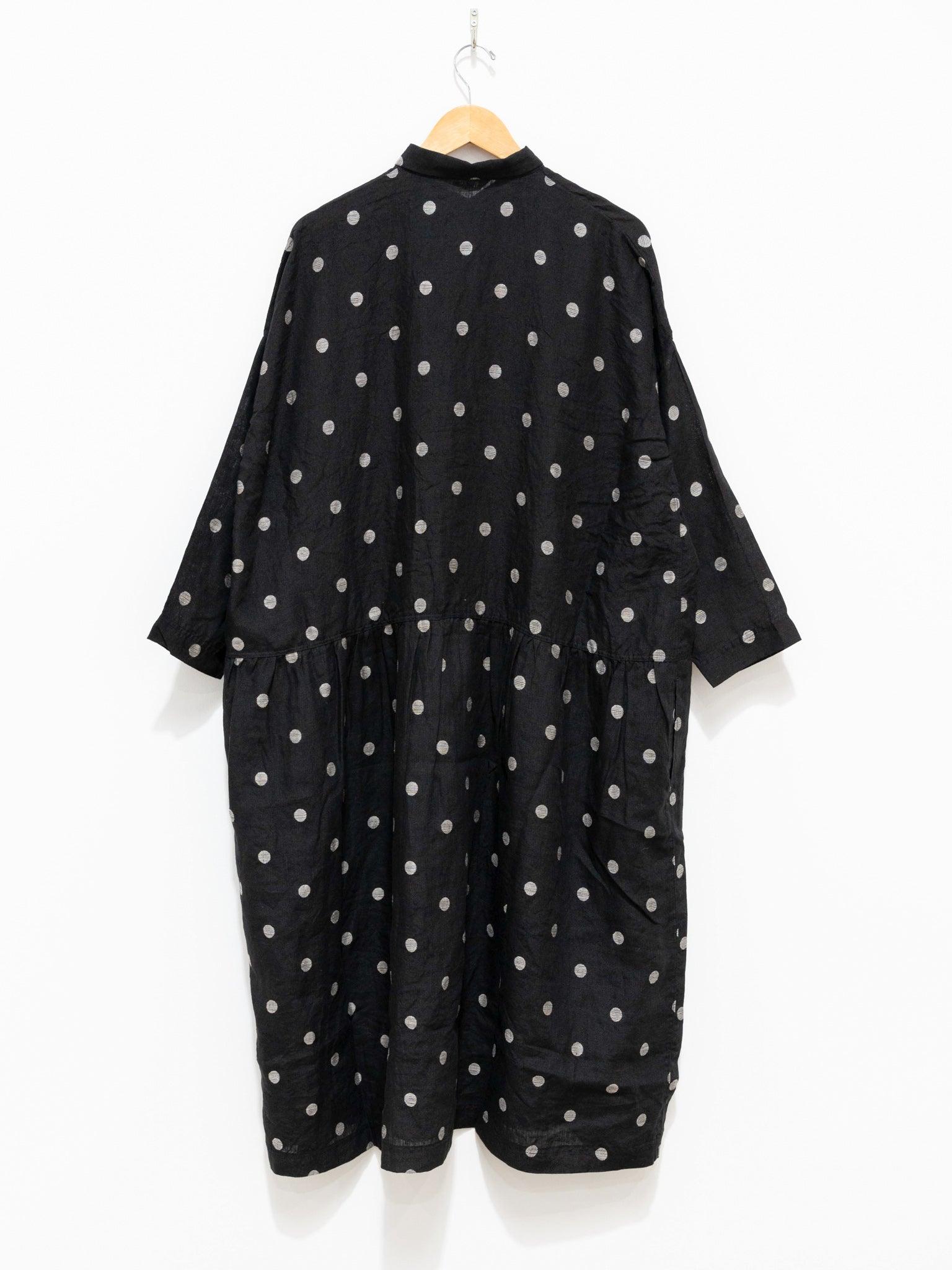 Namu Shop - Ichi Antiquites Organic Linen Dot Shirt Dress - Black