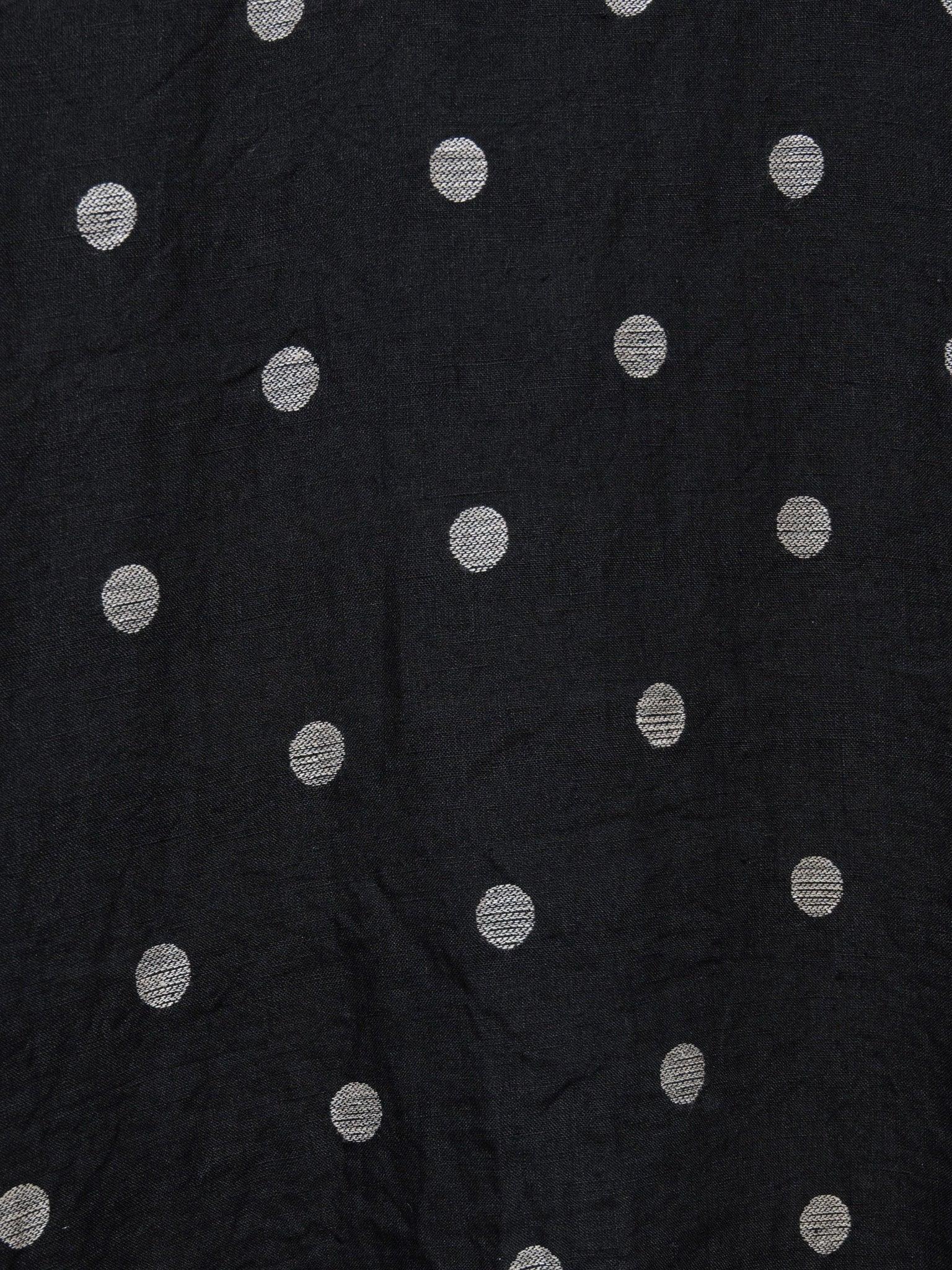 Namu Shop - Ichi Antiquites Organic Linen Dot Shirt Dress - Black