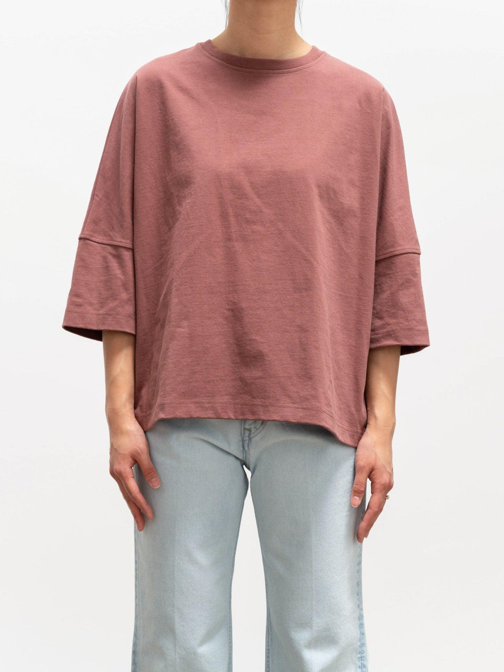 Namu Shop - Ichi Antiquites Relaxed Pullover Top - Mocha Red