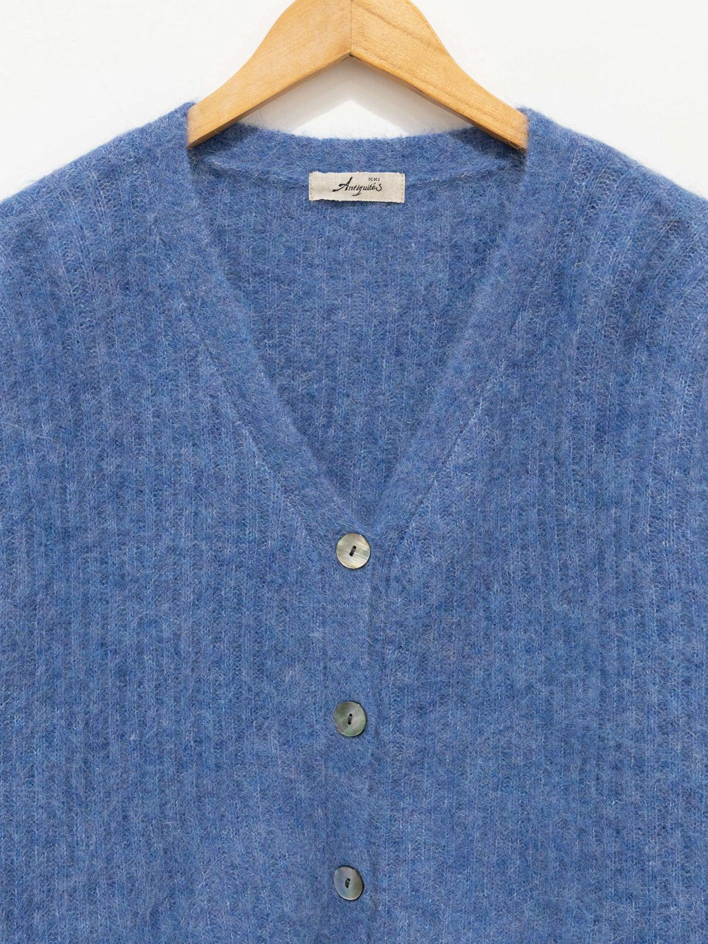 Namu Shop - Ichi Antiquites Rib Stitch Cardigan - Blue