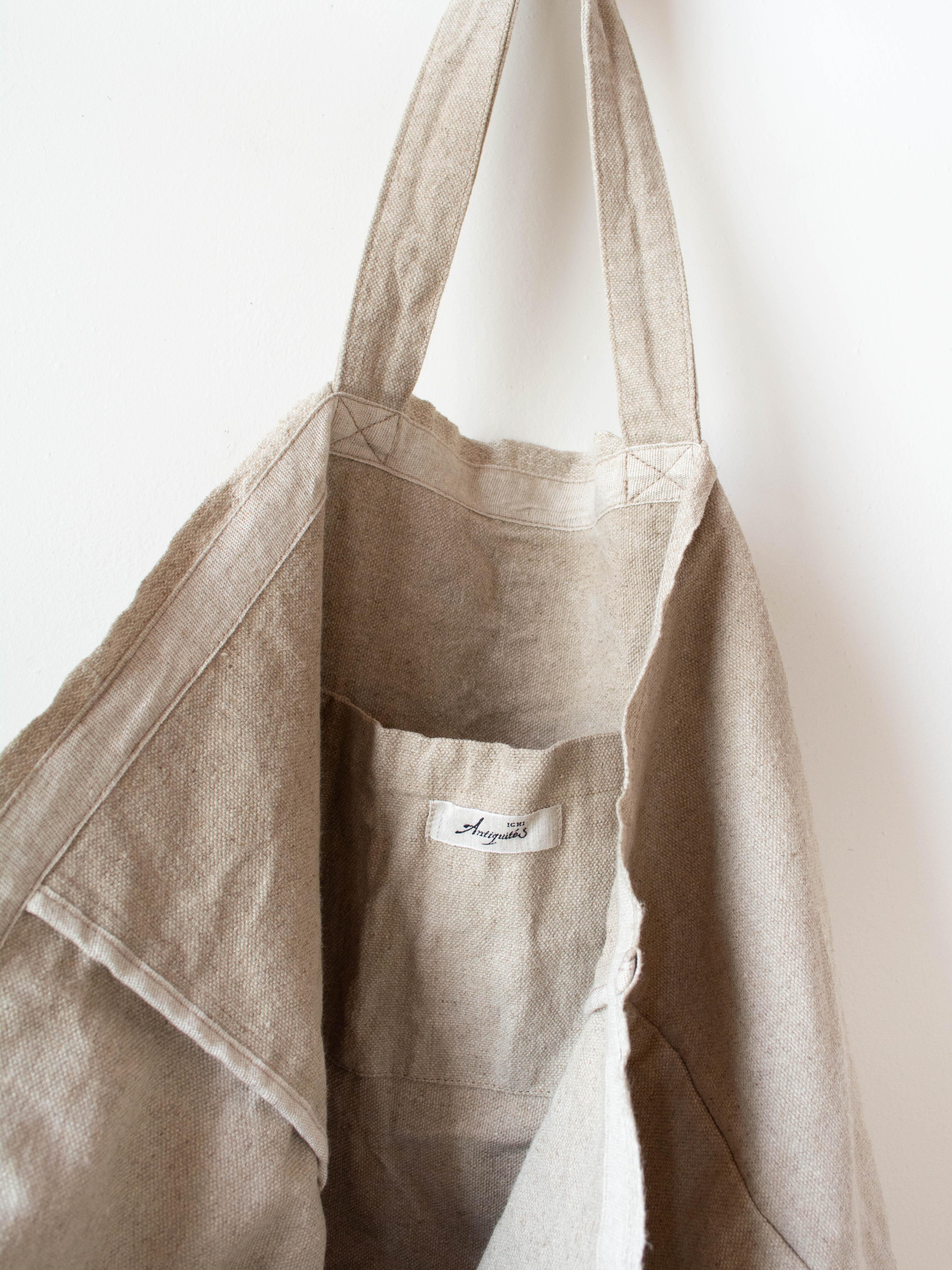 Namu Shop - Ichi Antiquites Selvedge Linen Big Bag - Natural