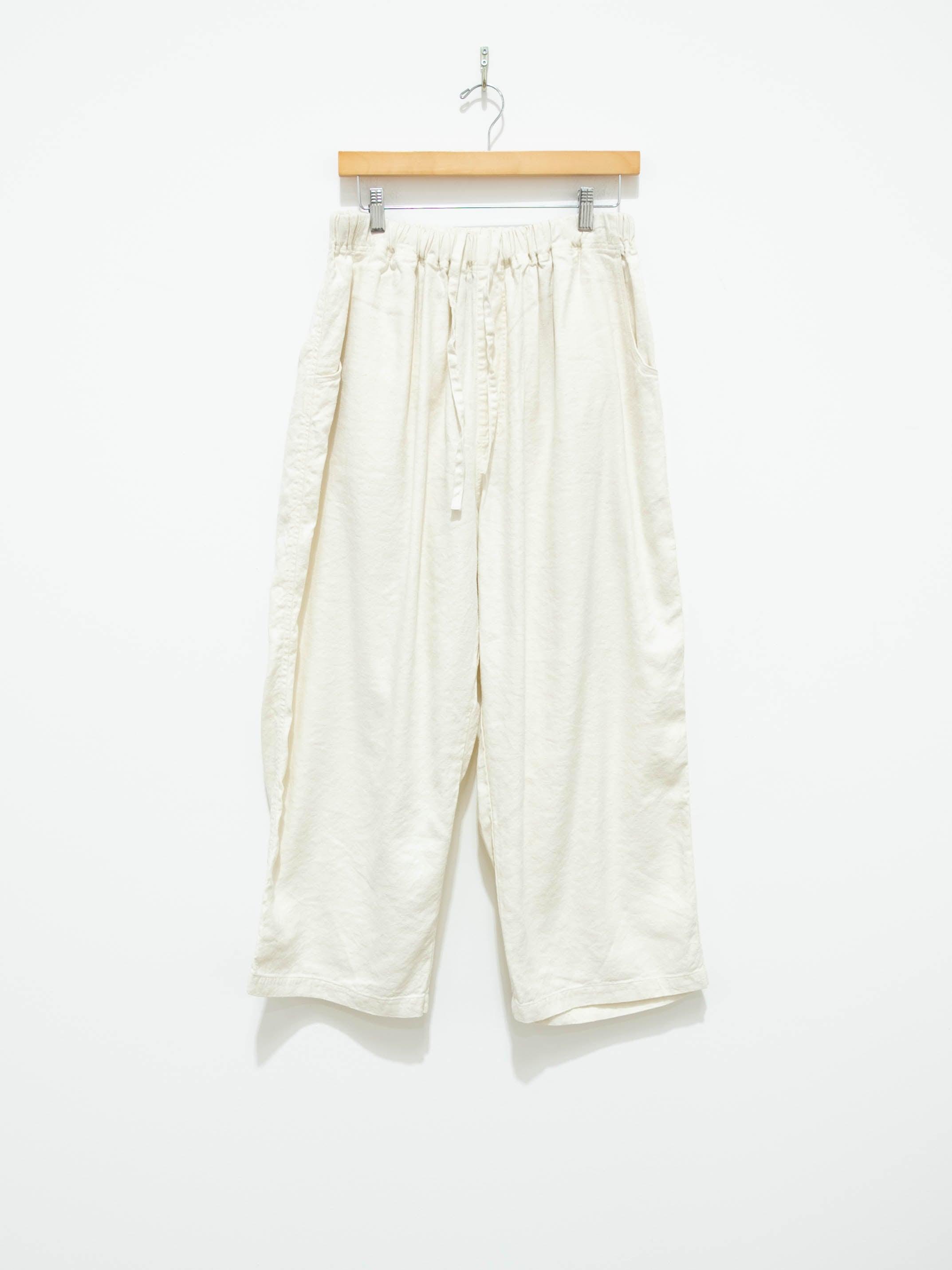 Namu Shop - Ichi Antiquites Silk / Linen Twill Pants - White