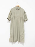 Namu Shop - Ichi Antiquites Textured Cotton SS Shirt Dress - Green