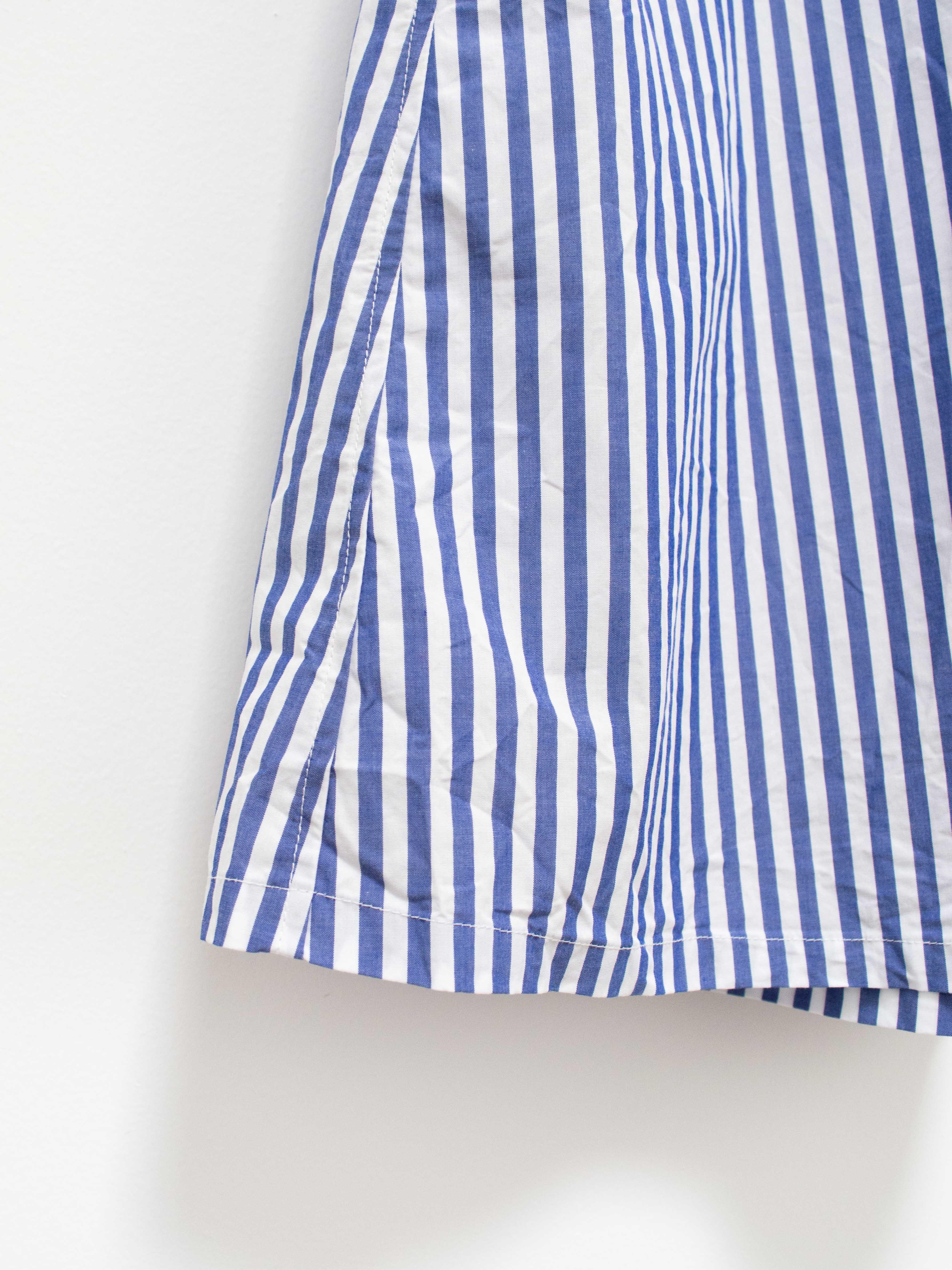 Namu Shop - Ichi Antiquites Typewriter BD Shirt Dress - Blue Stripes