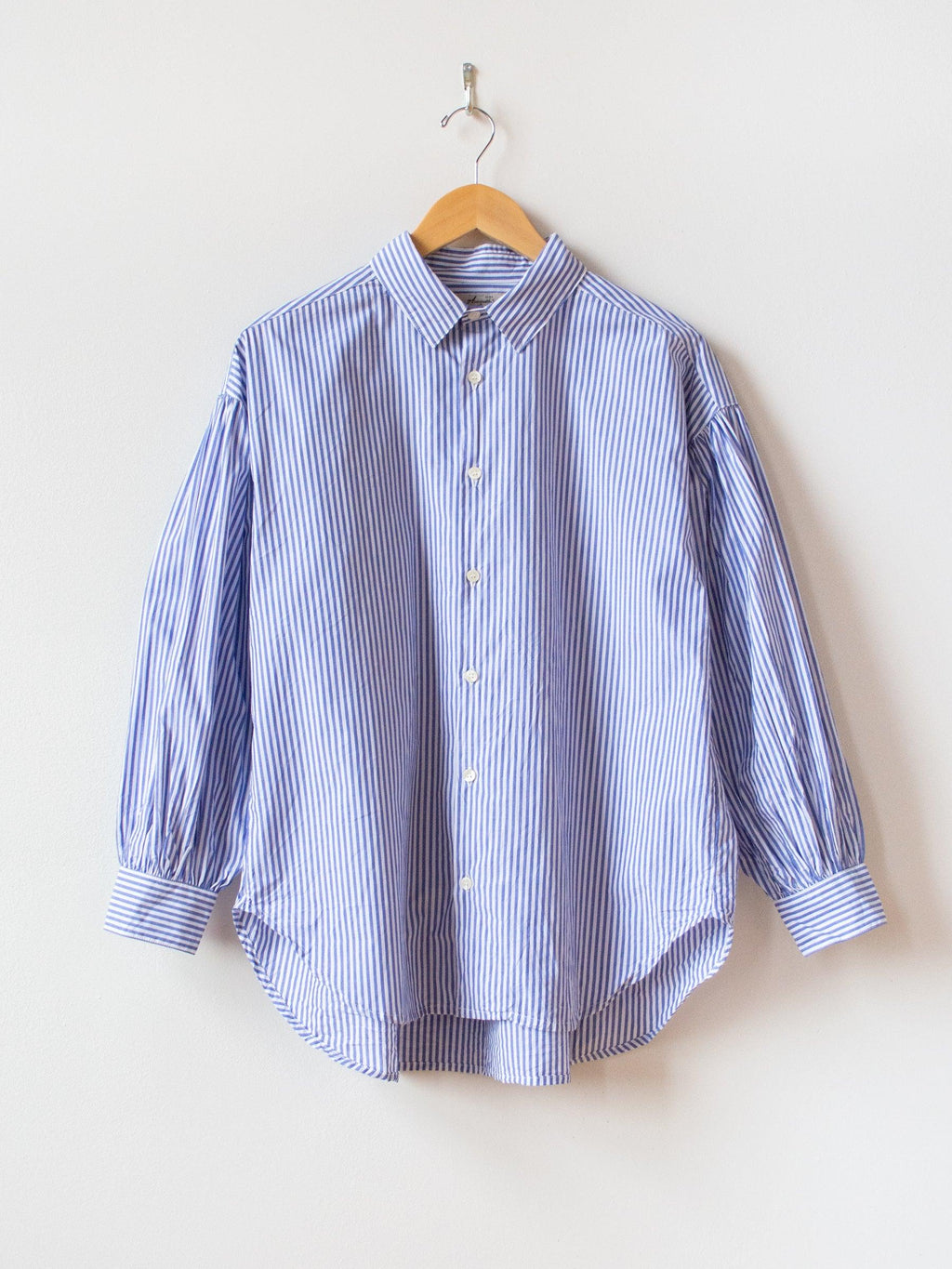 Namu Shop - Ichi Antiquites Typewriter Stripe Shirt - White x Blue