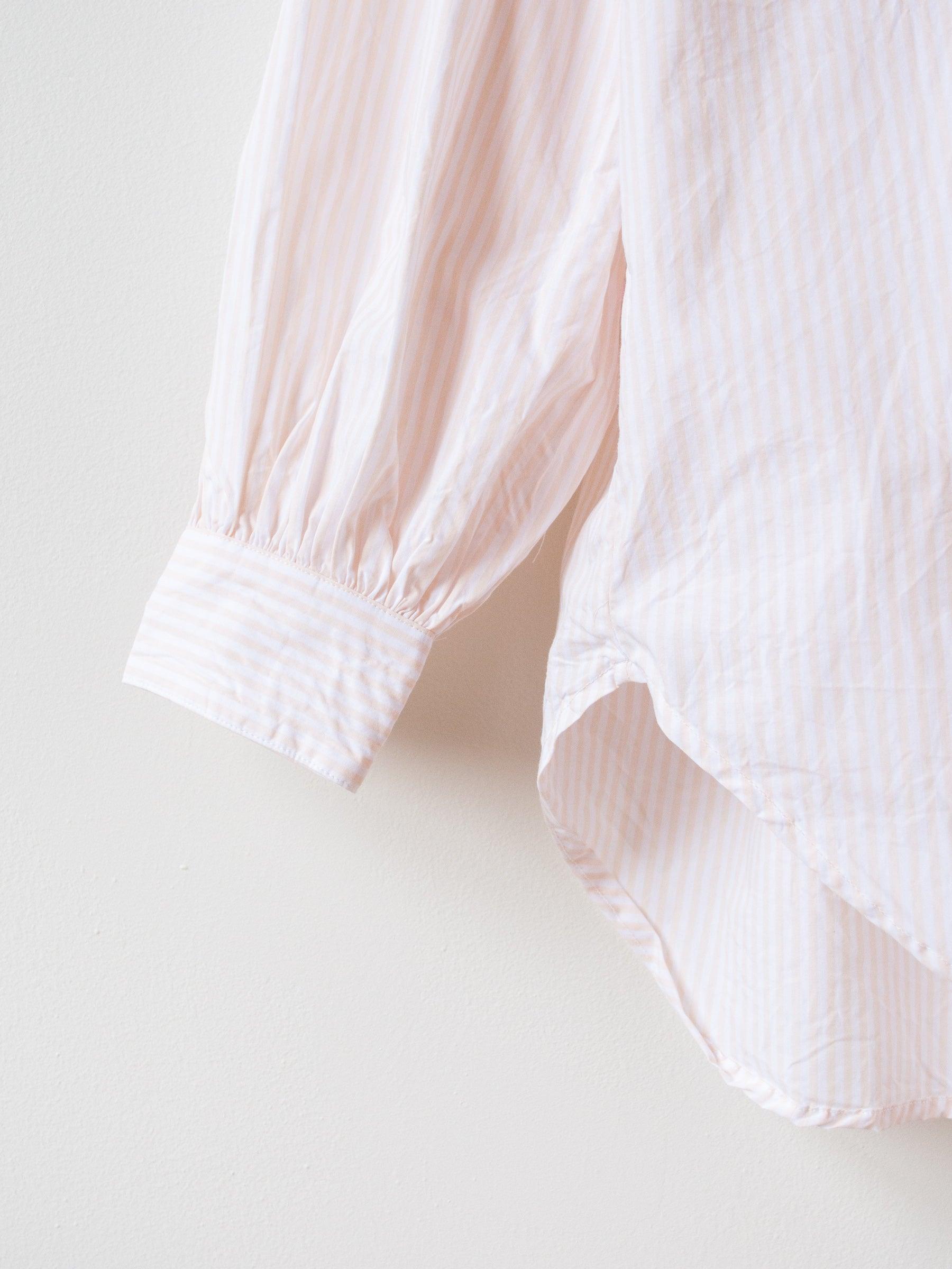 Namu Shop - Ichi Antiquites Typewriter Stripe Shirt - White x Pink