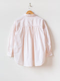Namu Shop - Ichi Antiquites Typewriter Stripe Shirt - White x Pink