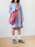 Namu Shop - Ichi Antiquites Typewriter Stripe Tunic - White x Blue