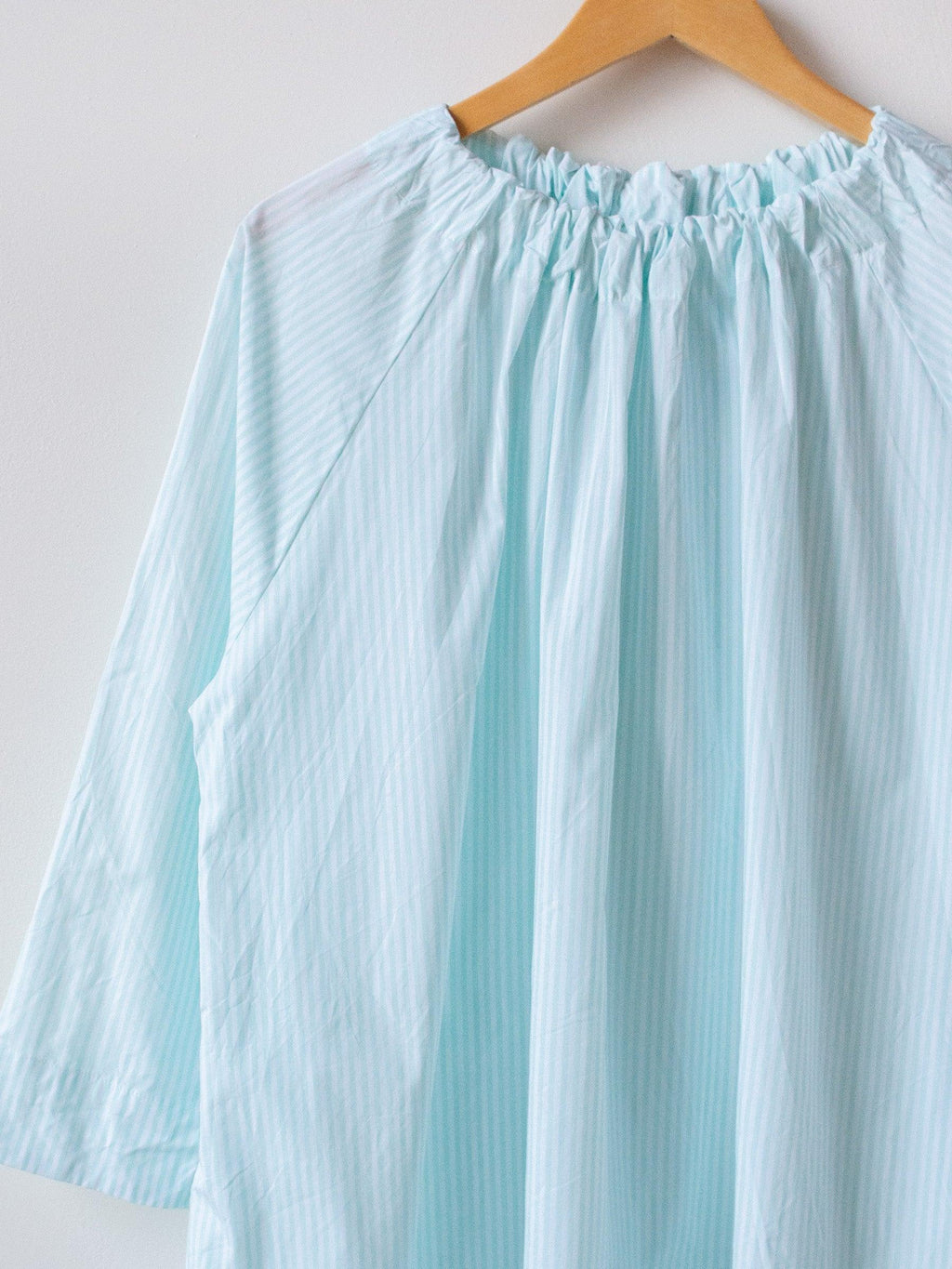 Namu Shop - Ichi Antiquites Typewriter Stripe Tunic - White x Mint