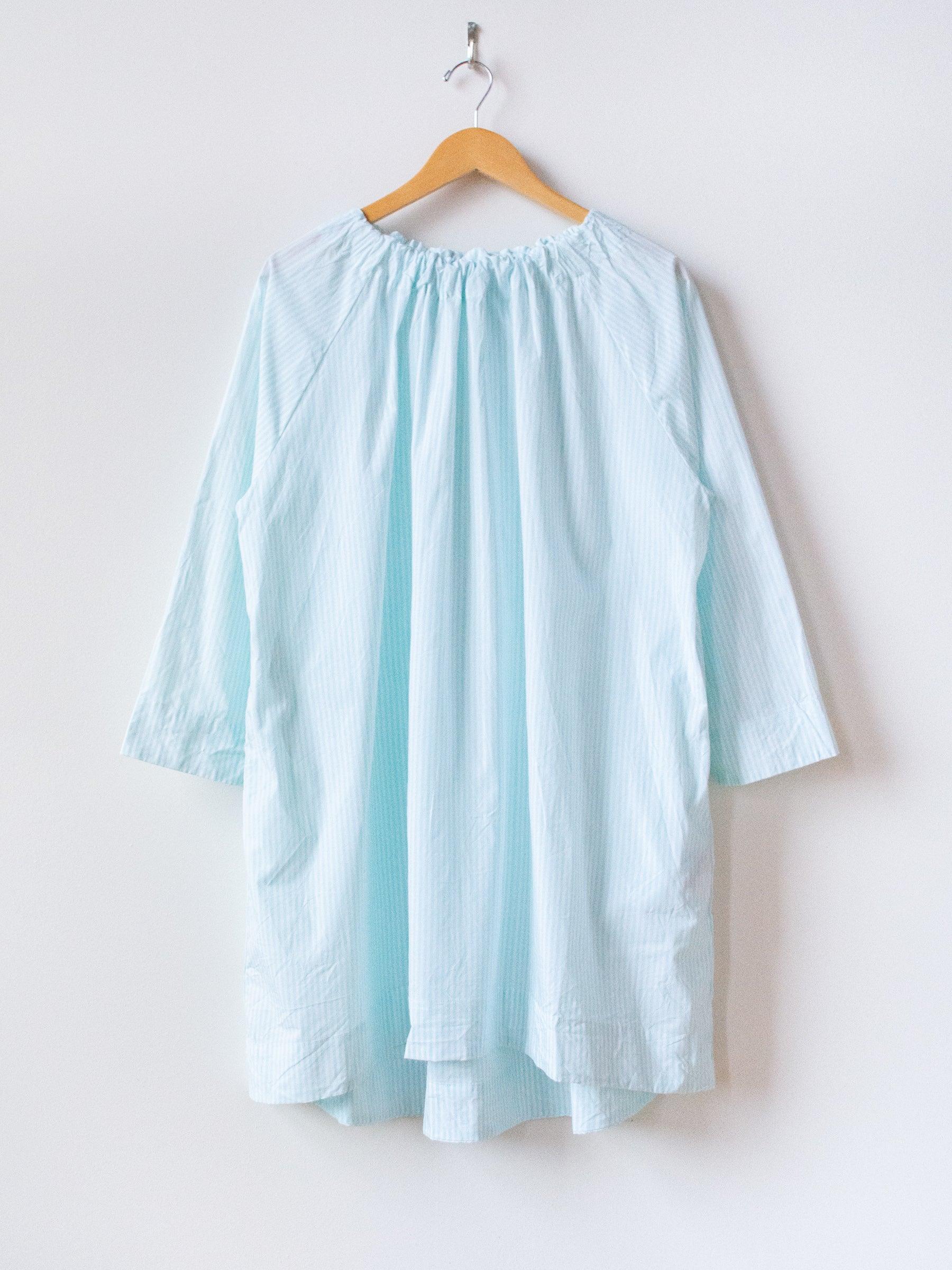 Namu Shop - Ichi Antiquites Typewriter Stripe Tunic - White x Mint