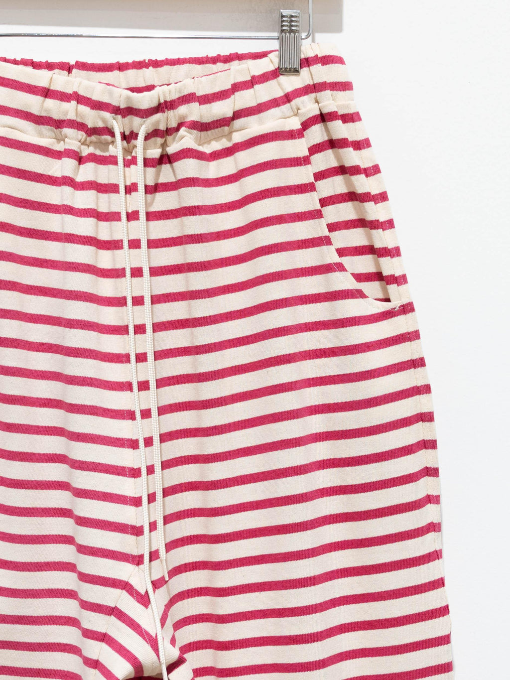 Namu Shop - Ichi Antiquites Vintage Border Relaxed Pants - Pink