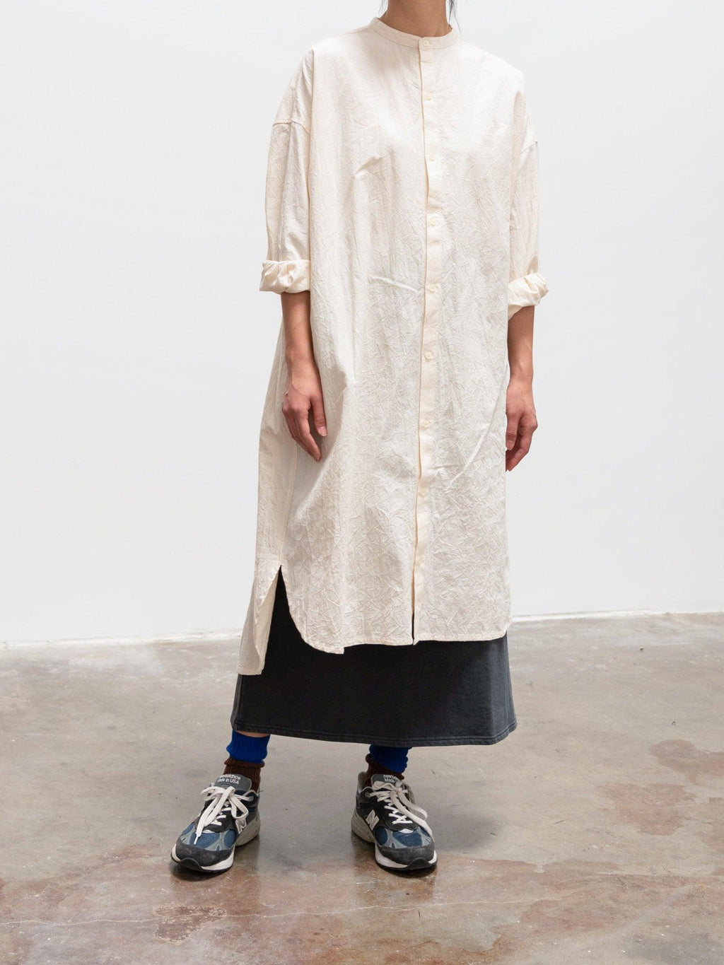 Namu Shop - Ichi Antiquites Vintage Wash Shirt Dress - Natural