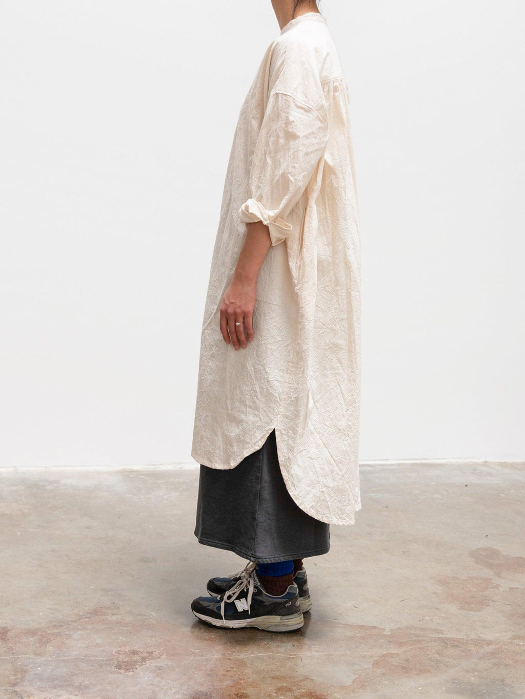 Namu Shop - Ichi Antiquites Vintage Wash Shirt Dress - Natural
