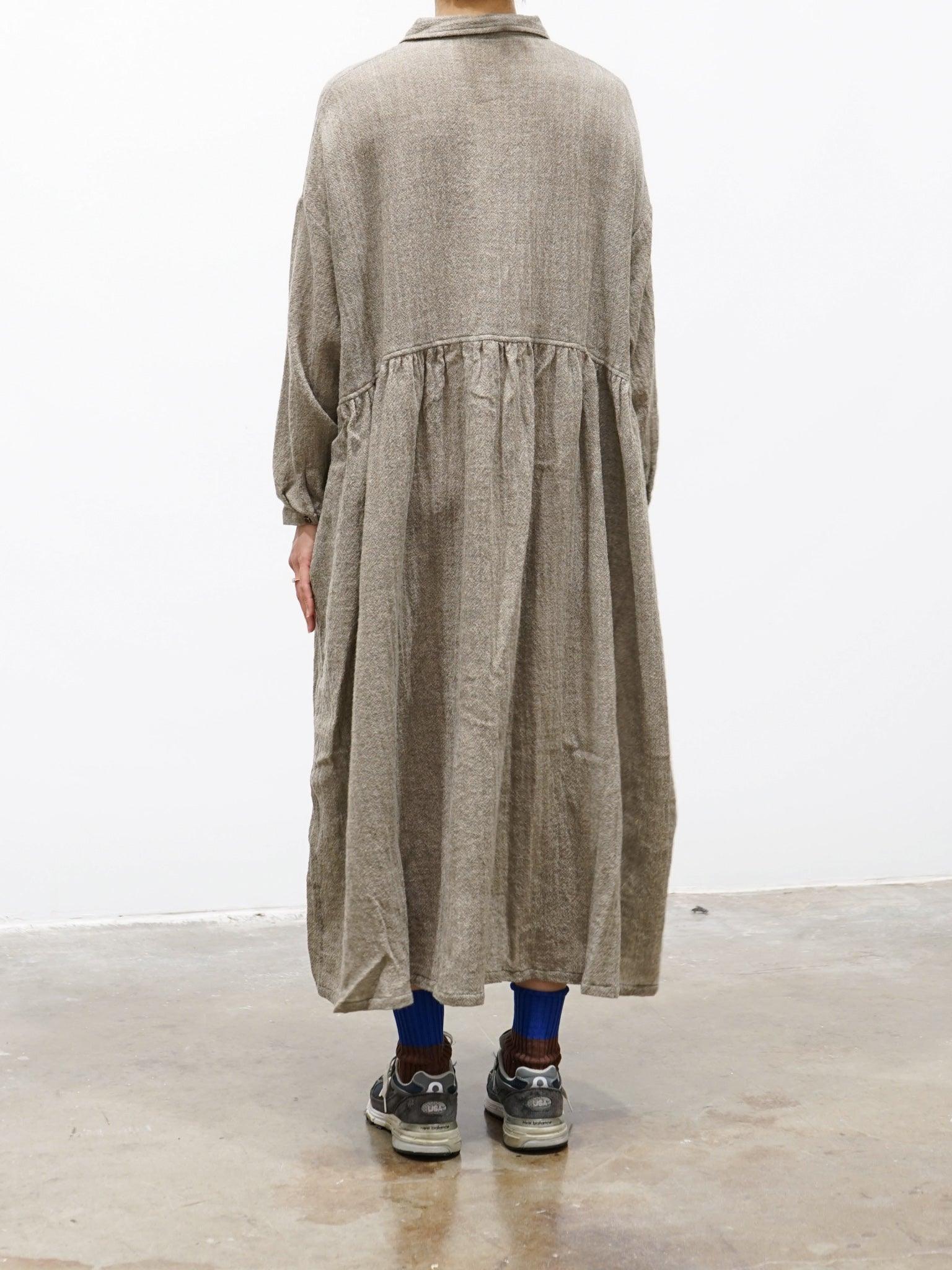 Namu Shop - Ichi Antiquites Wool Shirt Dress - Beige