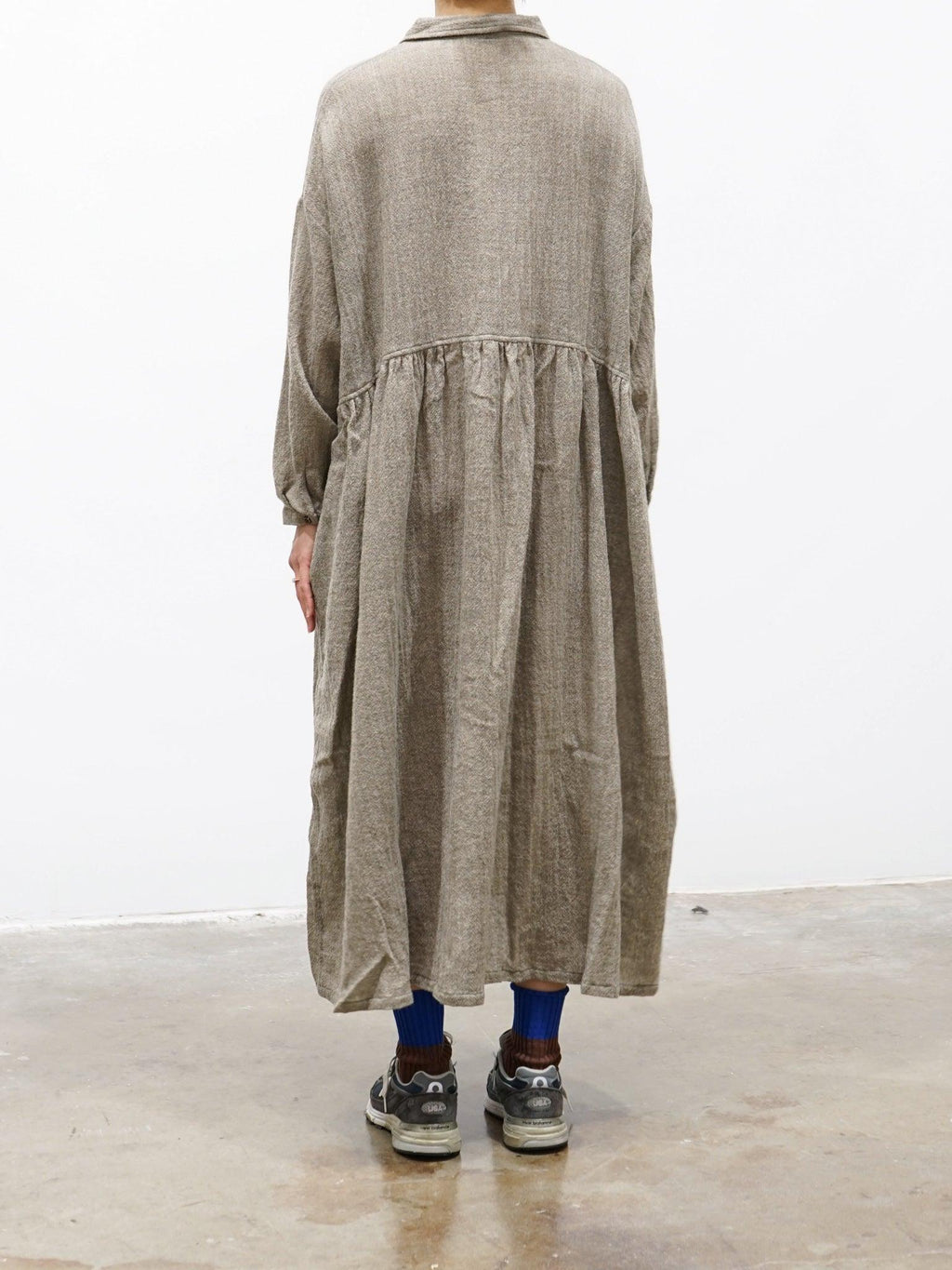 Namu Shop - Ichi Antiquites Wool Shirt Dress - Beige