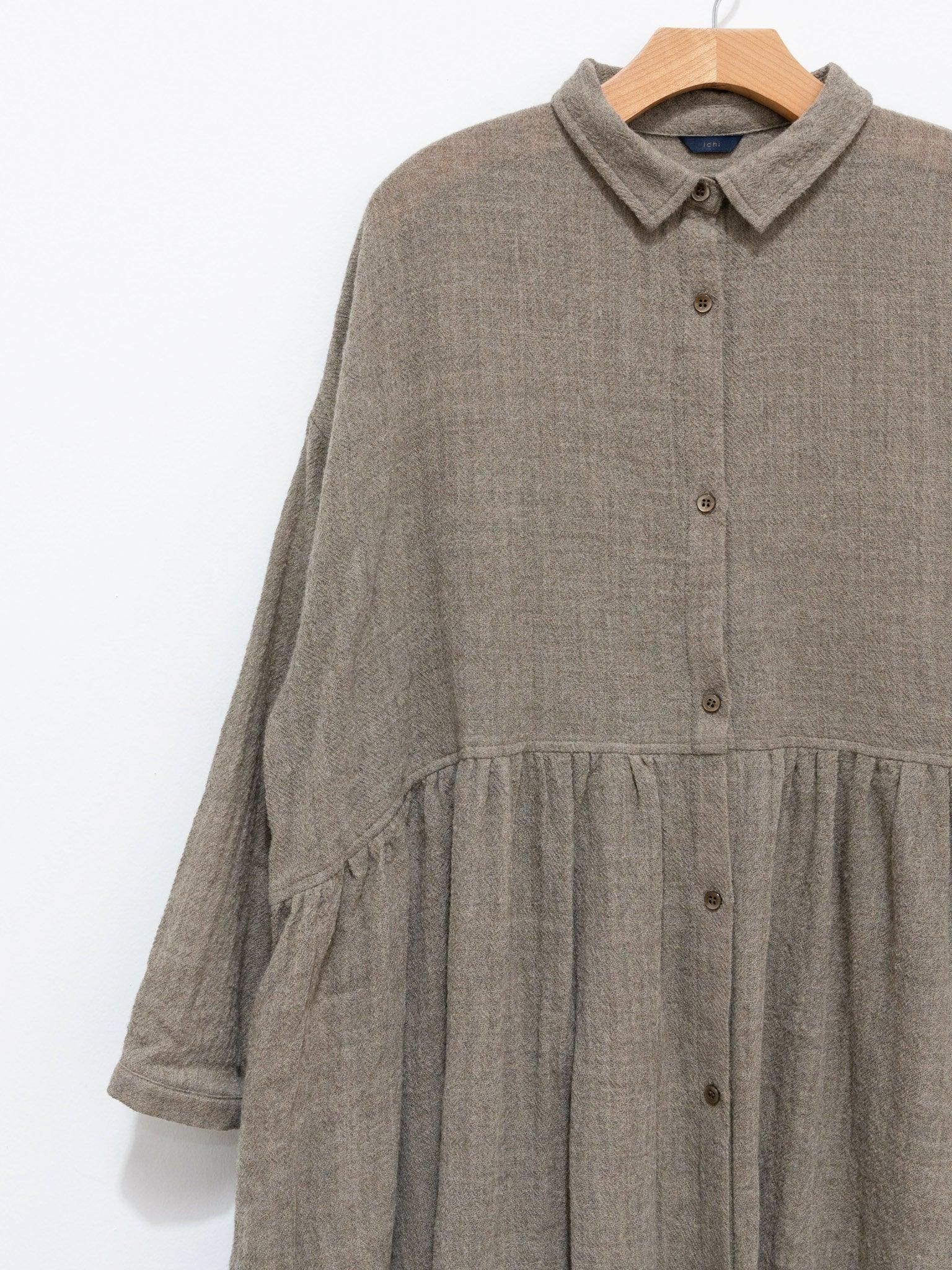 Namu Shop - Ichi Antiquites Wool Shirt Dress - Beige