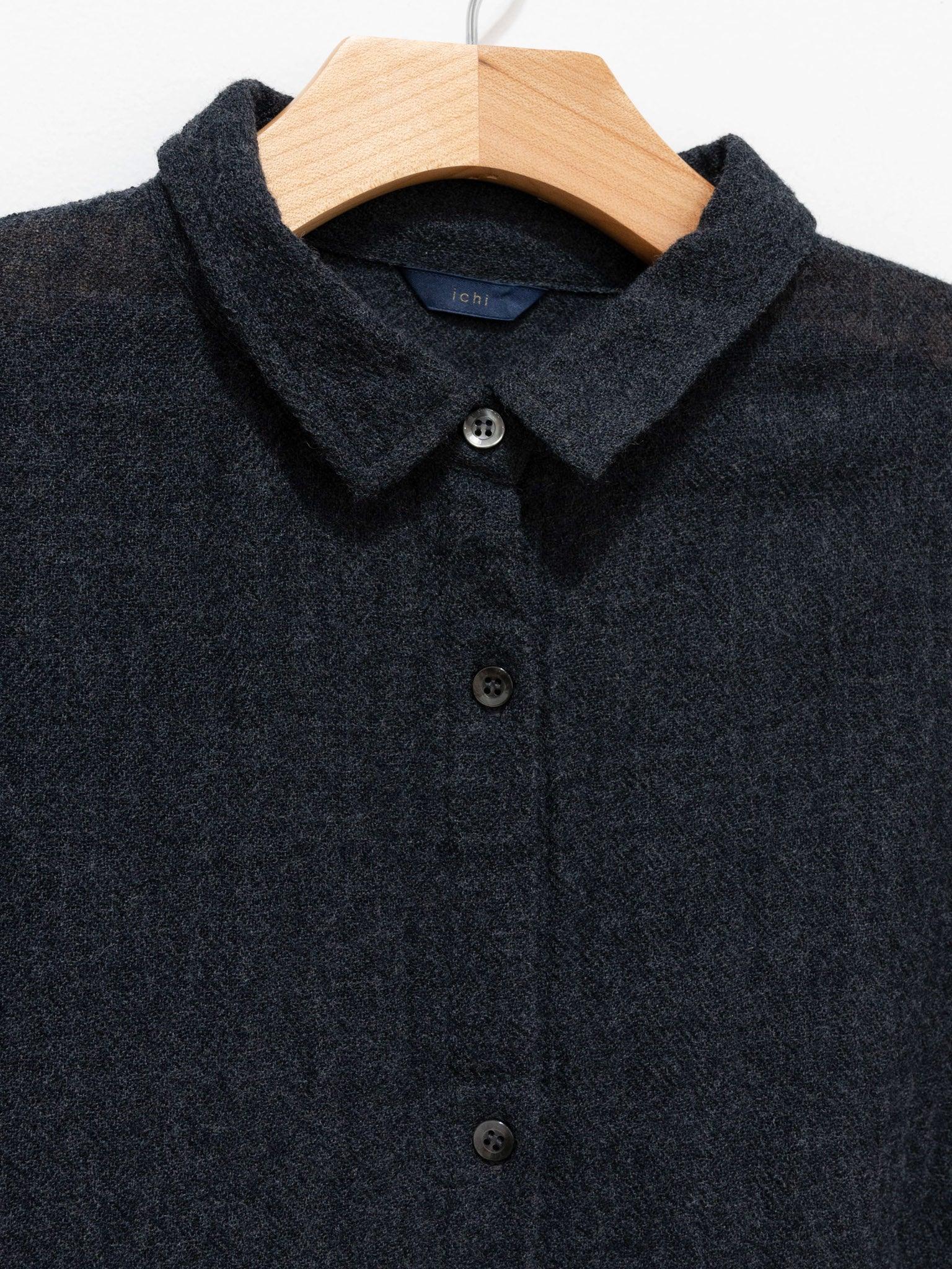 Namu Shop - Ichi Antiquites Wool Shirt Dress - Charcoal