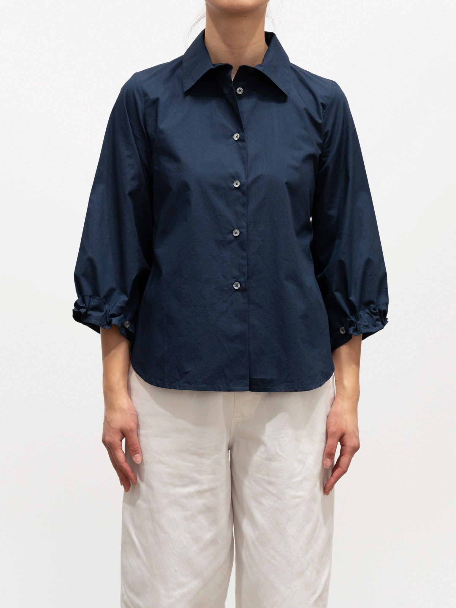 Namu Shop - Jan Machenhauer Caia Shirt - Indigo Cotton Poplin