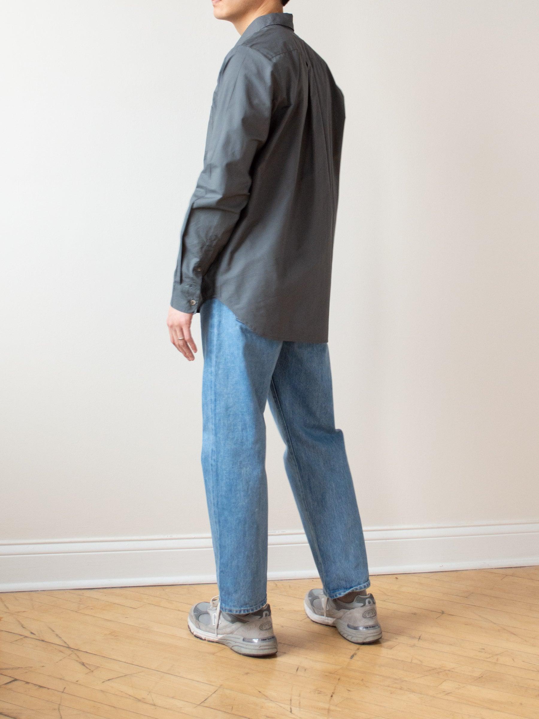 Namu Shop - Jan Machenhauer Chris Shirt - Green Slate Cotton Poplin