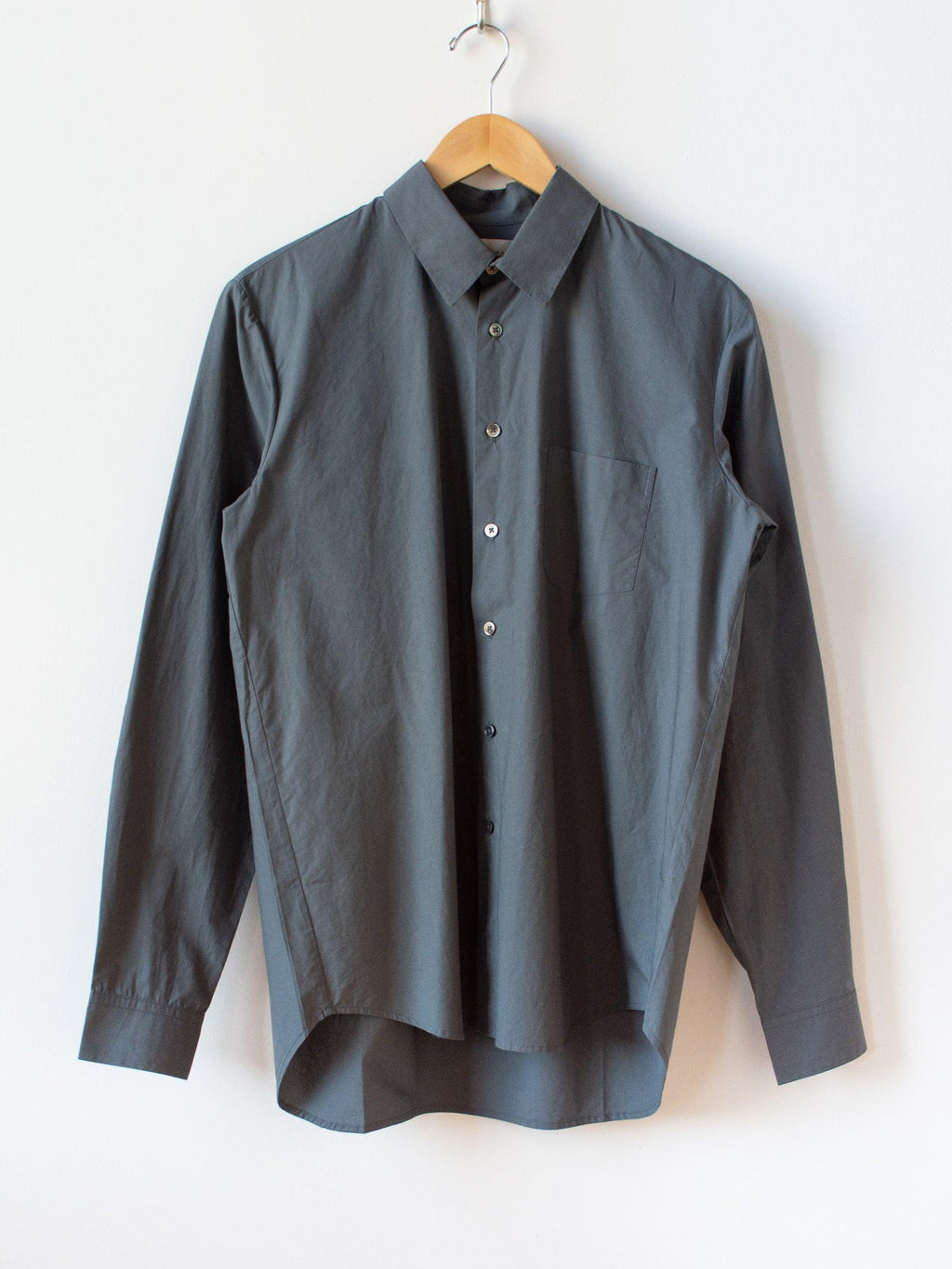 Namu Shop - Jan Machenhauer Chris Shirt - Green Slate Cotton Poplin
