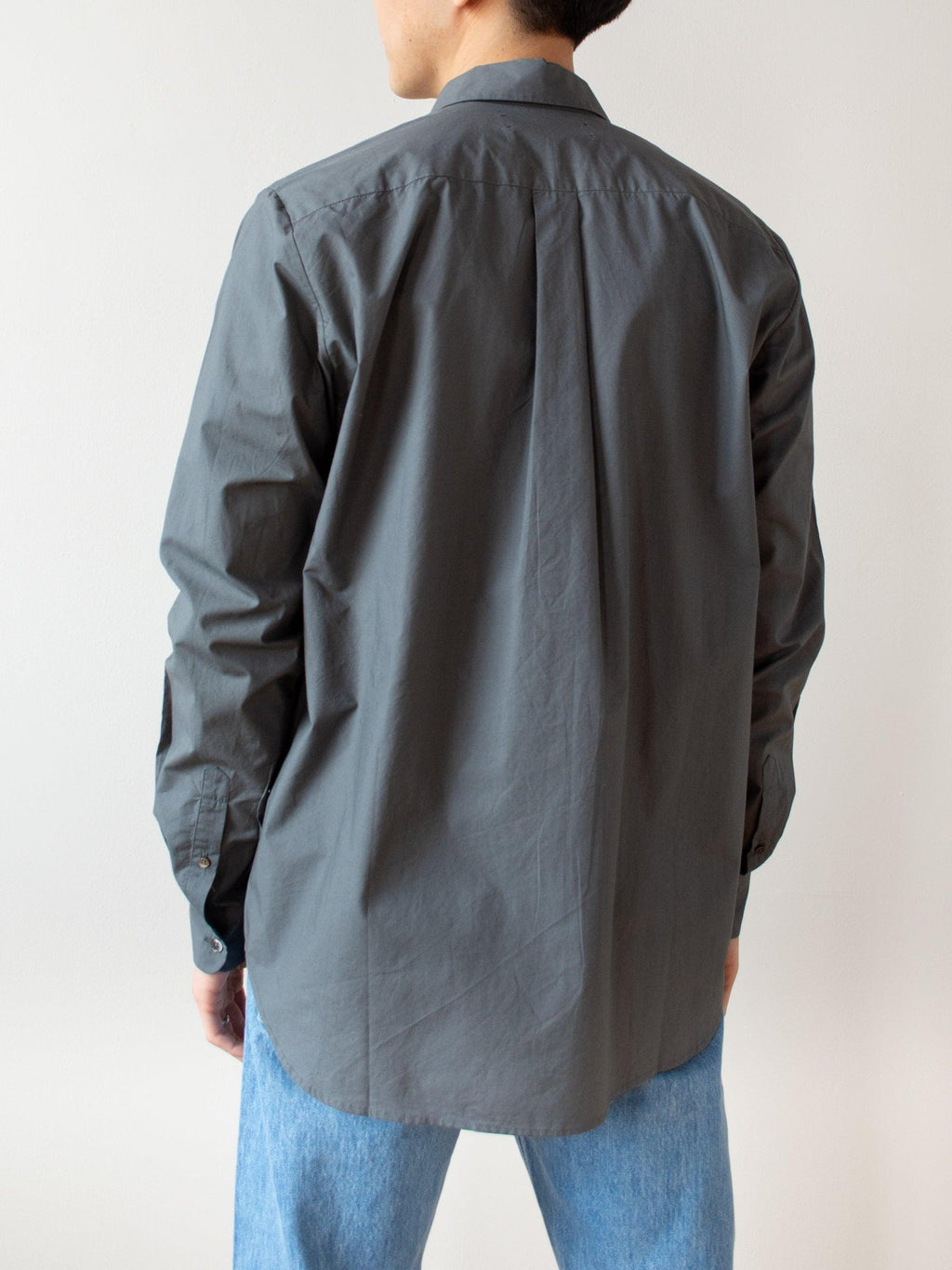 Namu Shop - Jan Machenhauer Chris Shirt - Green Slate Cotton Poplin