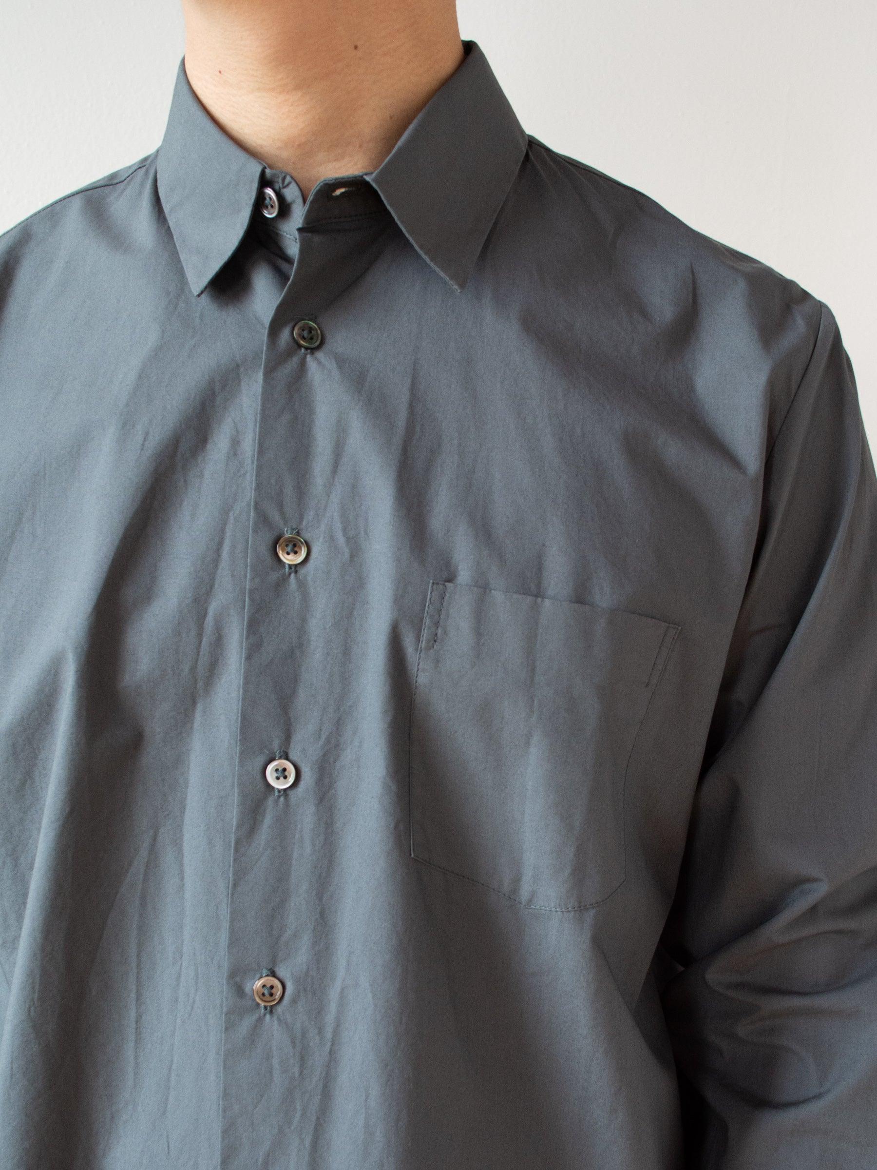 Namu Shop - Jan Machenhauer Chris Shirt - Green Slate Cotton Poplin