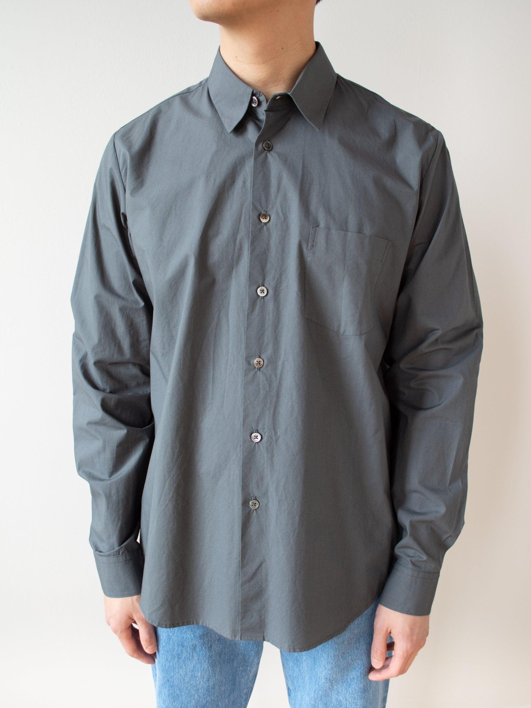 Namu Shop - Jan Machenhauer Chris Shirt - Green Slate Cotton Poplin