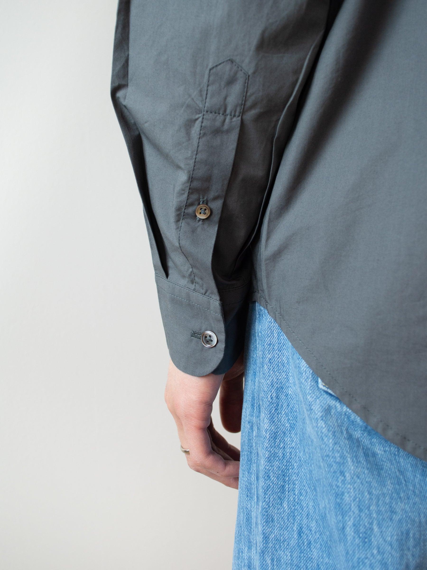 Namu Shop - Jan Machenhauer Chris Shirt - Green Slate Cotton Poplin