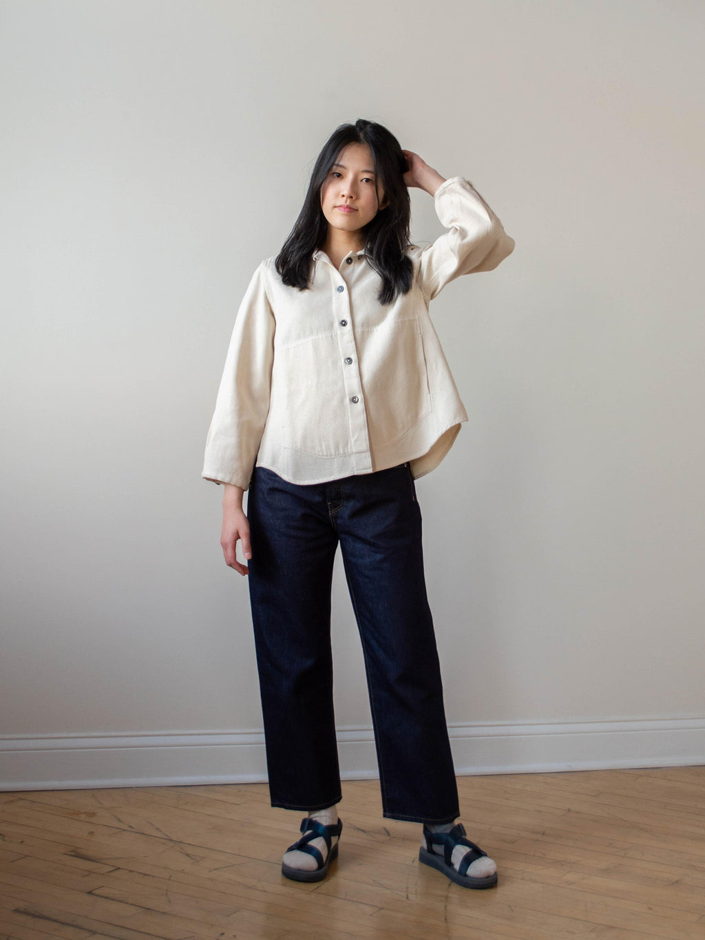 Namu Shop - Jan Machenhauer Kelly Shirt Jacket - Natural Cotton Twill