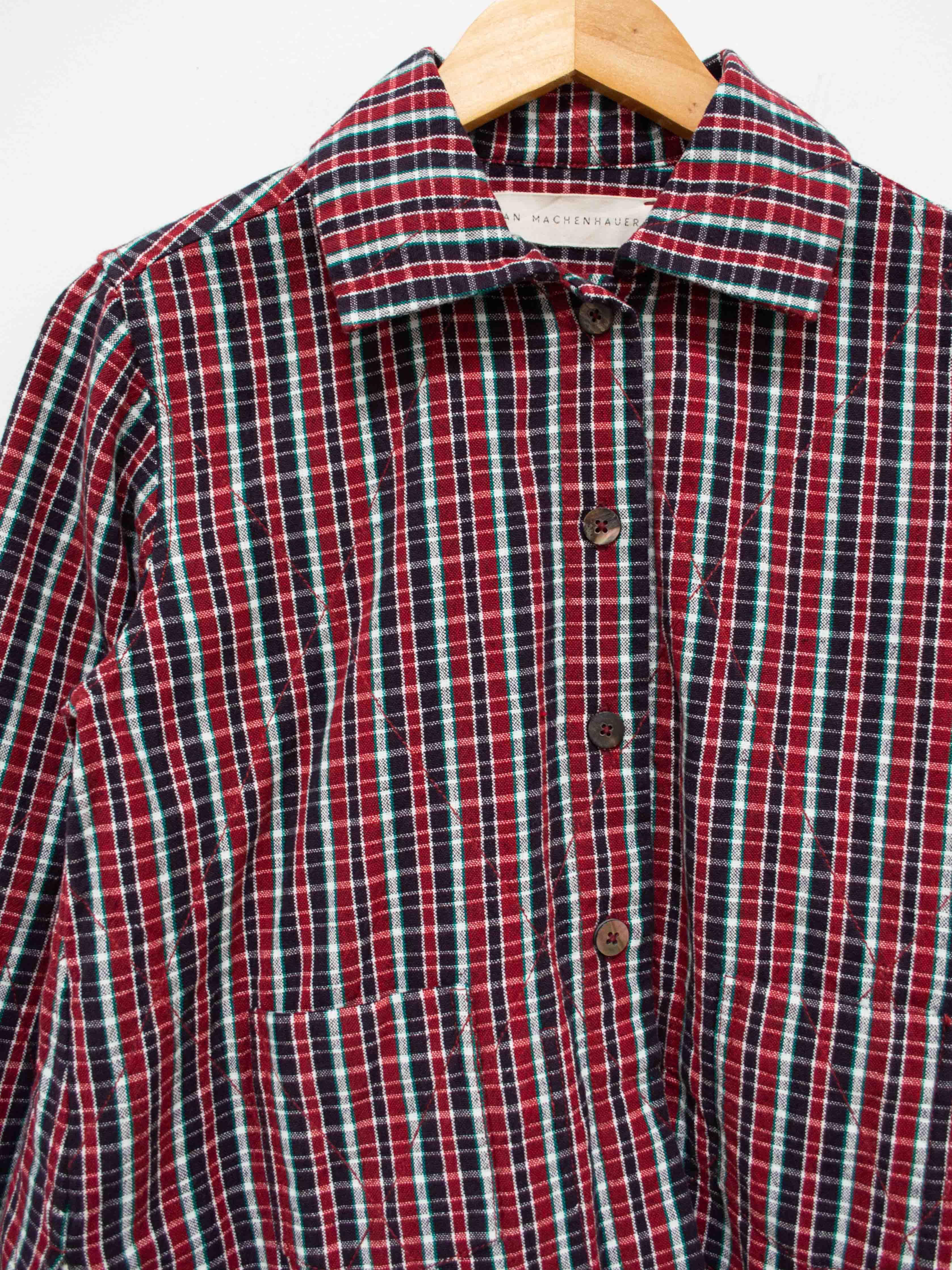 Namu Shop - Jan Machenhauer Kika Shirt Jacket - Quilted Red Blue