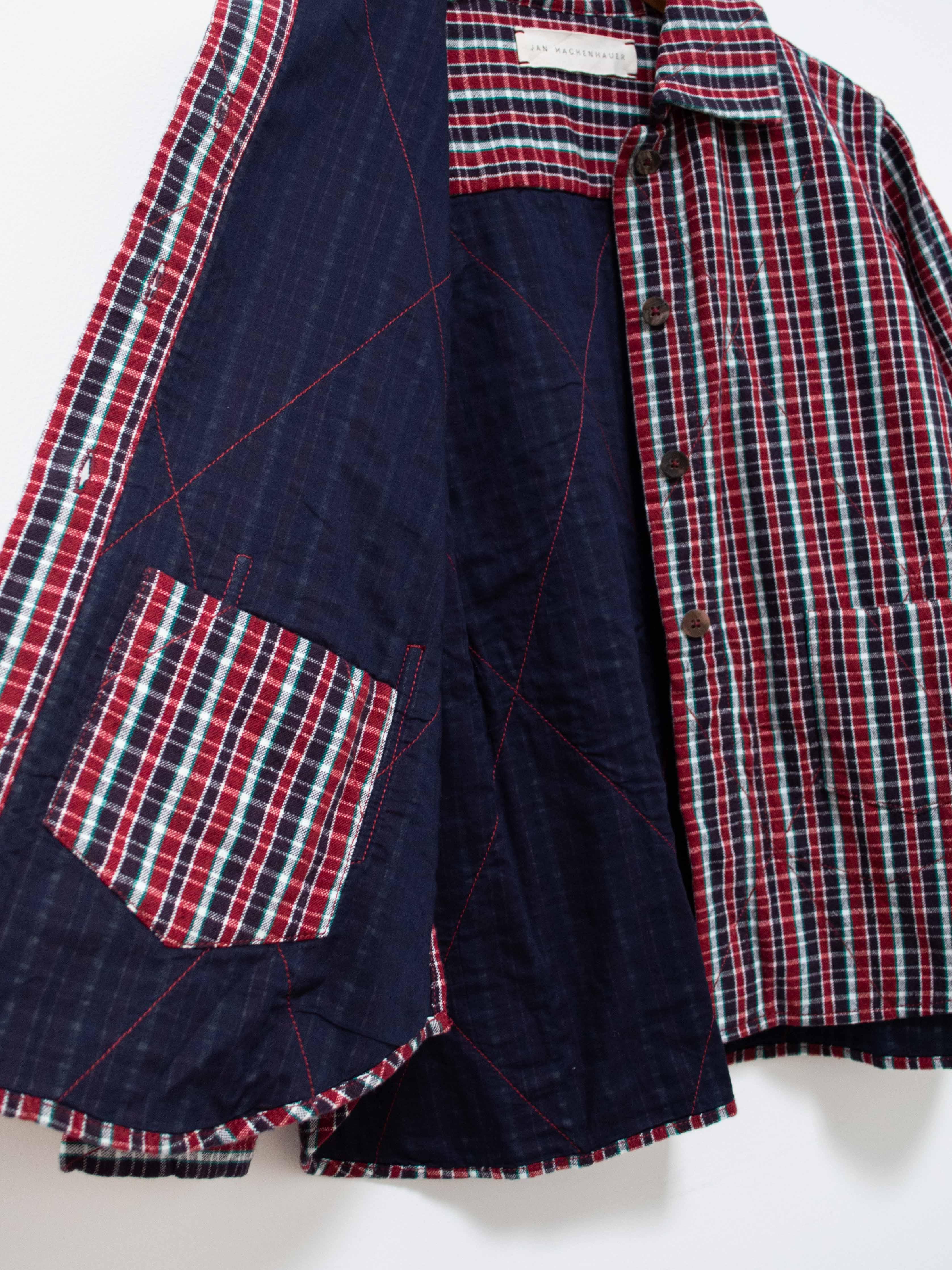 Namu Shop - Jan Machenhauer Kika Shirt Jacket - Quilted Red Blue