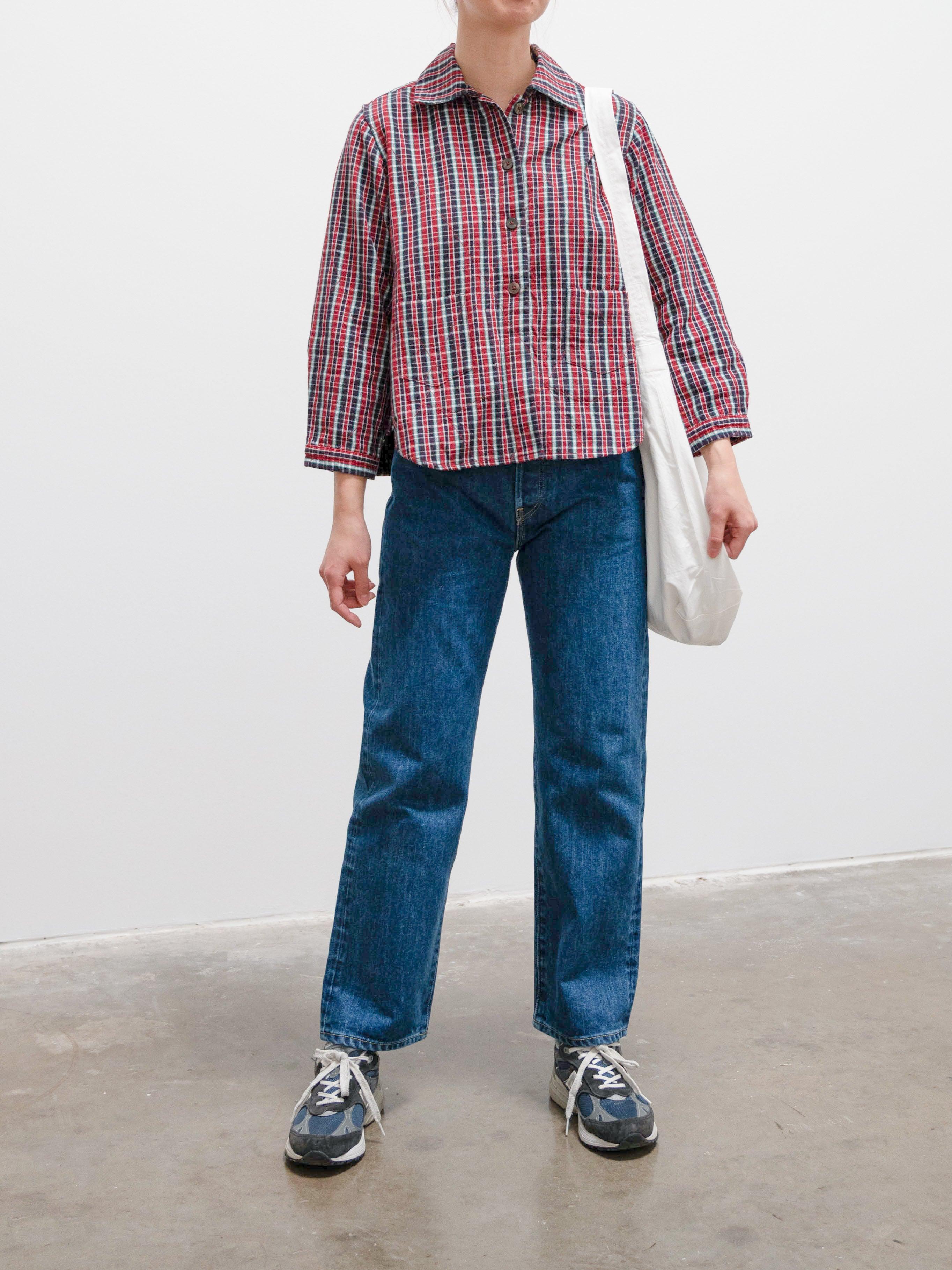 Namu Shop - Jan Machenhauer Kika Shirt Jacket - Quilted Red Blue