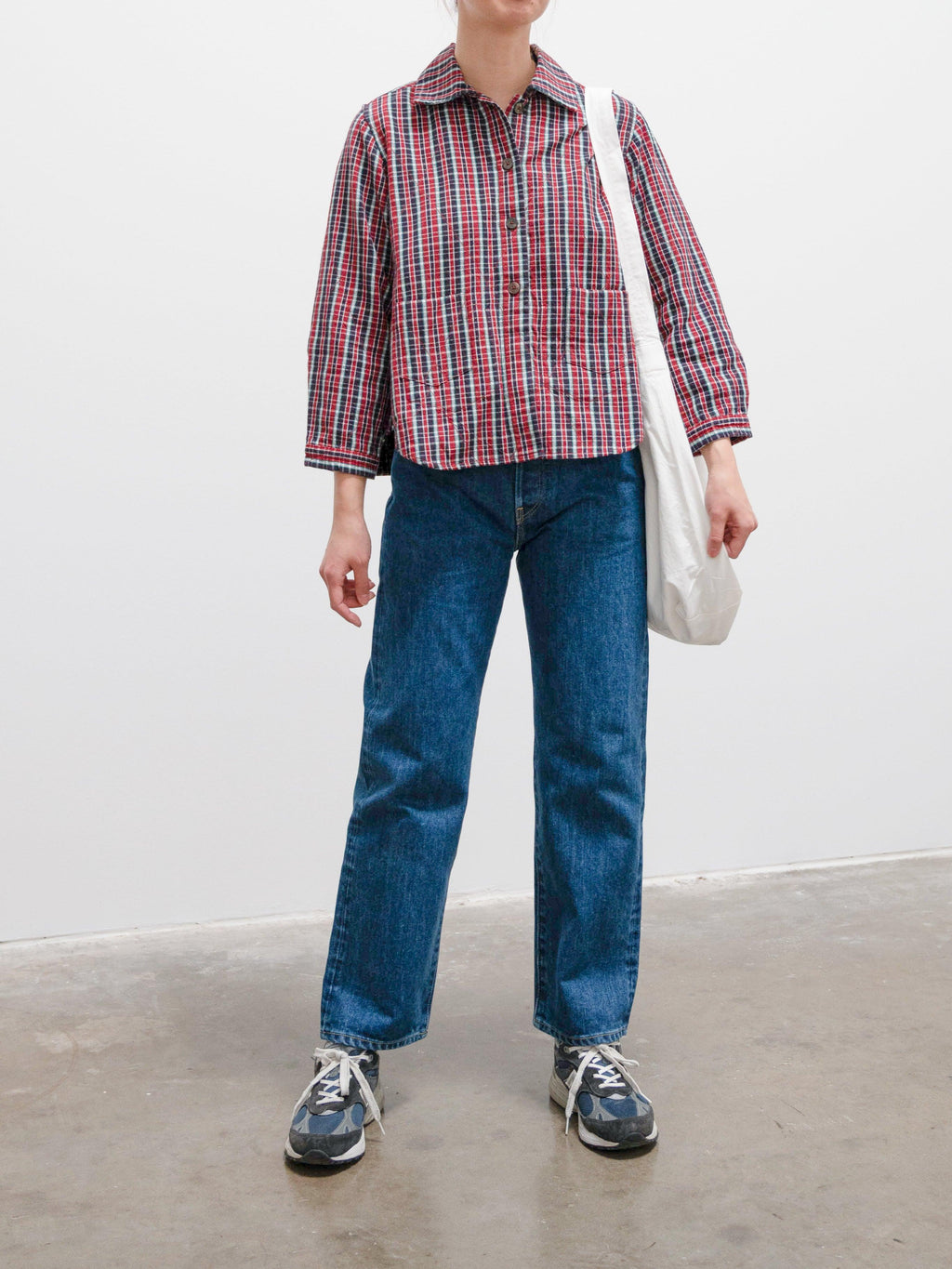 Namu Shop - Jan Machenhauer Kika Shirt Jacket - Quilted Red Blue