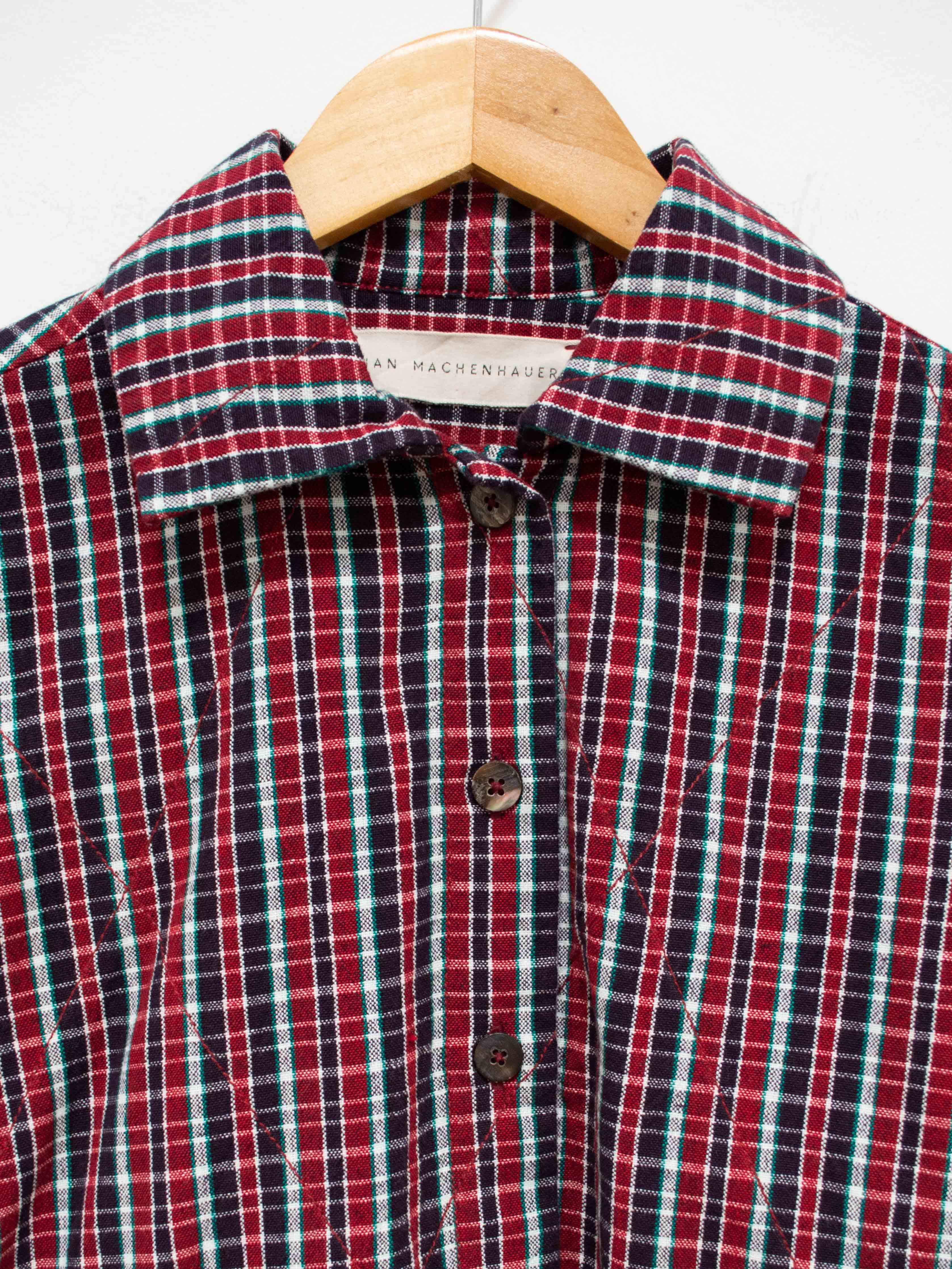 Namu Shop - Jan Machenhauer Kika Shirt Jacket - Quilted Red Blue