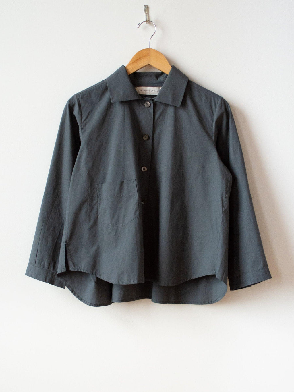 Namu Shop - Jan Machenhauer Kiki Shirt - Green Slate Cotton Poplin