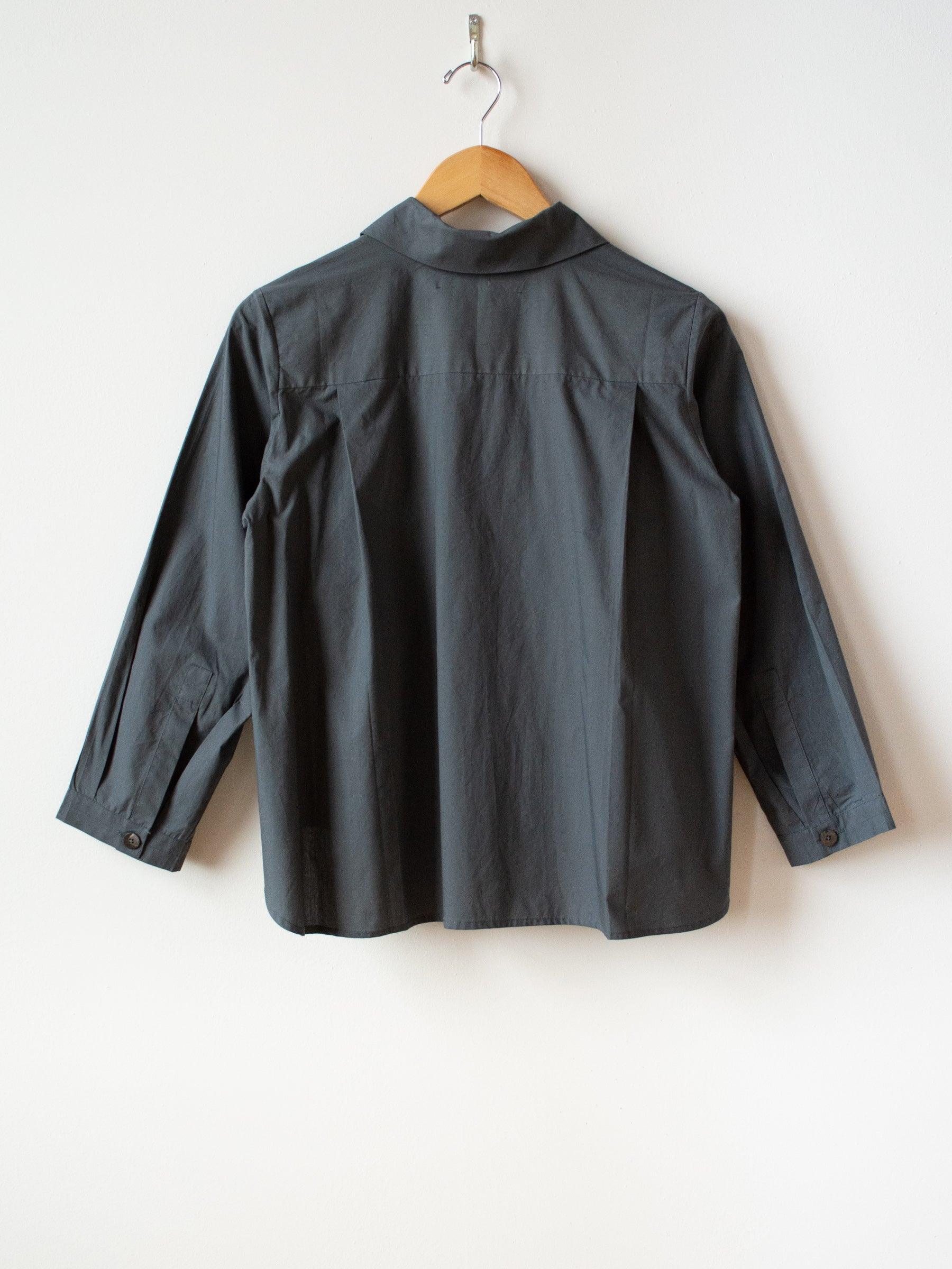 Namu Shop - Jan Machenhauer Kiki Shirt - Green Slate Cotton Poplin