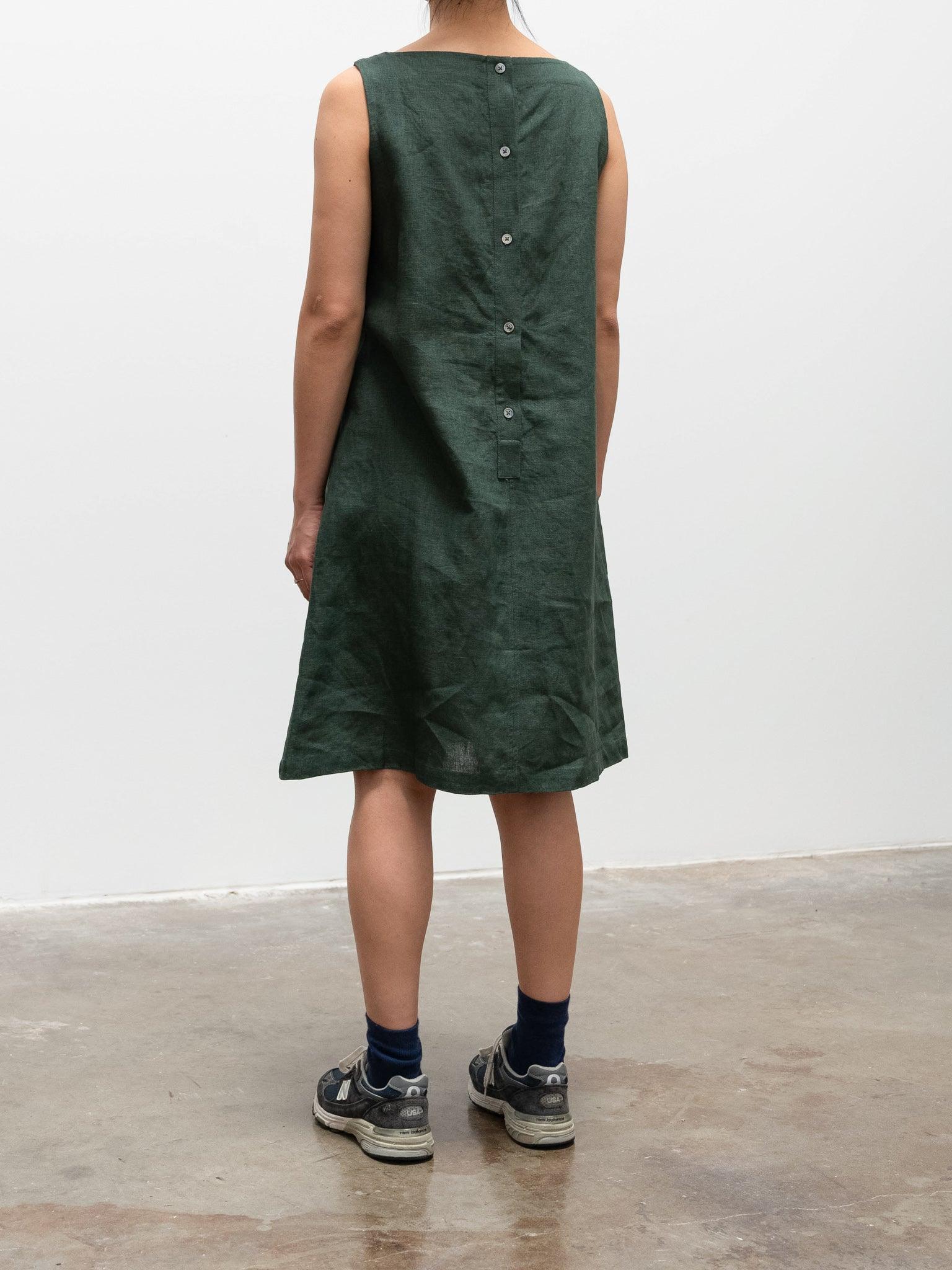 Namu Shop - Jan Machenhauer Lulu Dress - Forest Linen