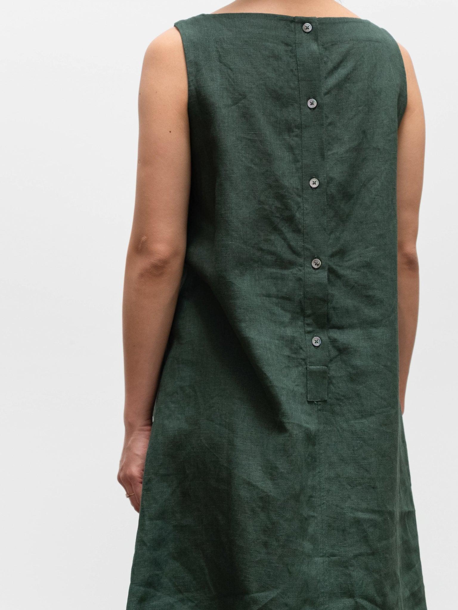 Namu Shop - Jan Machenhauer Lulu Dress - Forest Linen