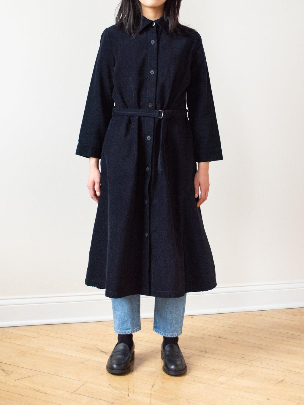 Namu Shop - Jan Machenhauer Tauri Dress - Midnight Blue Cotton Corduroy